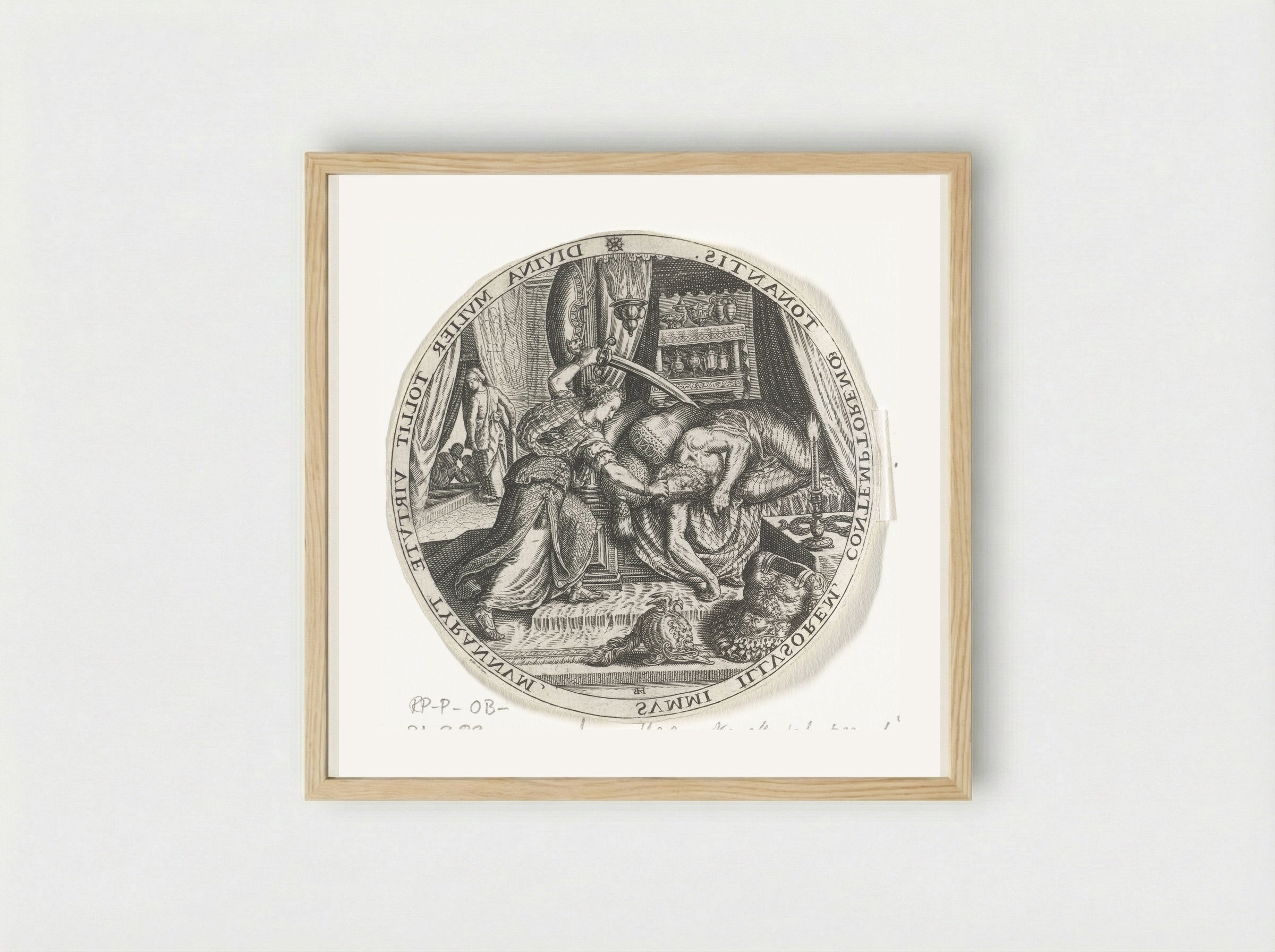 Judith and Holofernes - Johann Theodor de Bry - Framed Print Wood