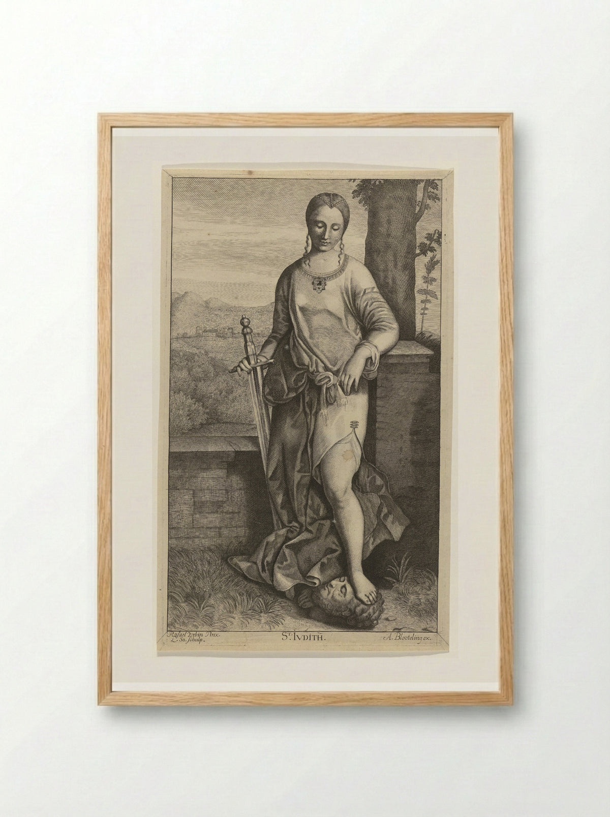 Judith with the Head of Holofernes - Abraham Bloteling - Framed Print Wood