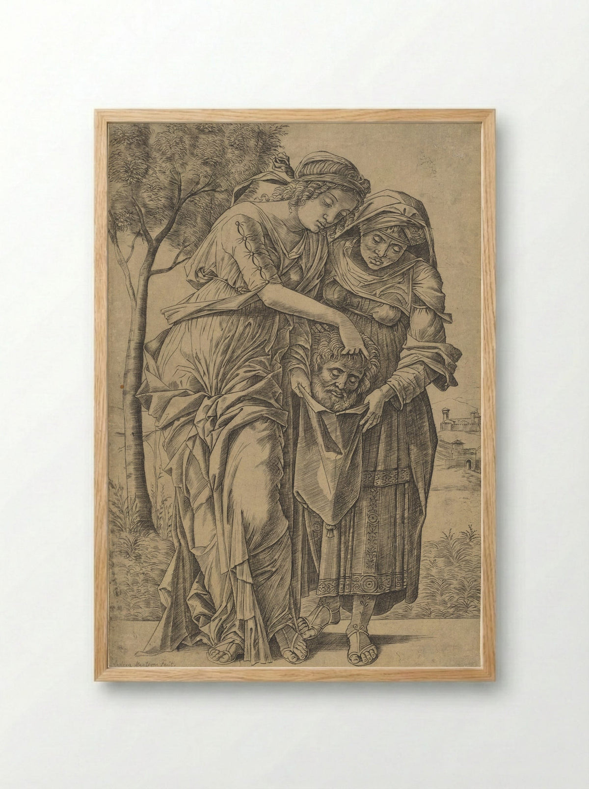 Judith with the Head of Holofernes - Girolamo Mocetto - Framed Print Wood