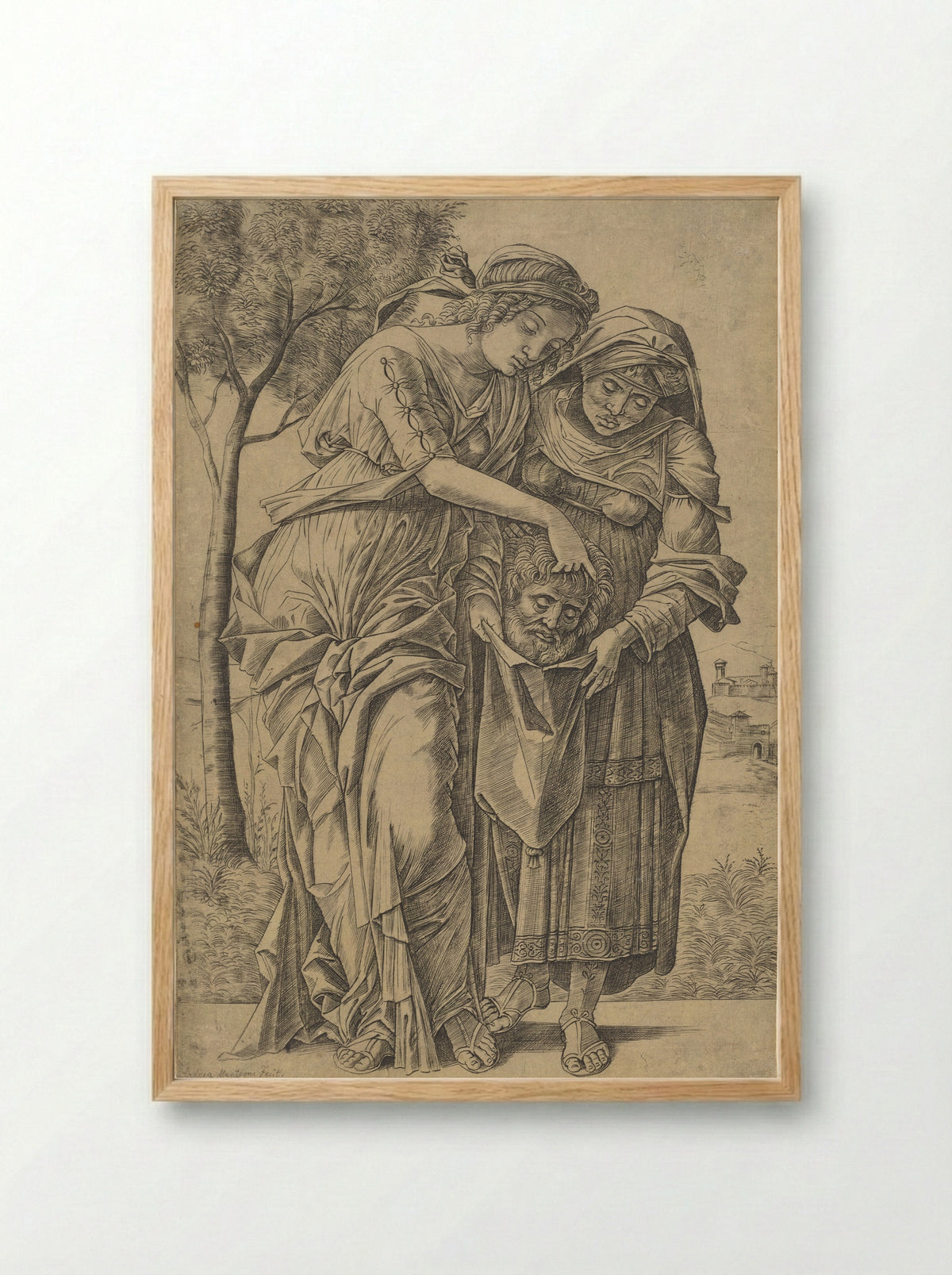 Judith with the Head of Holofernes - Girolamo Mocetto - Framed Print Wood
