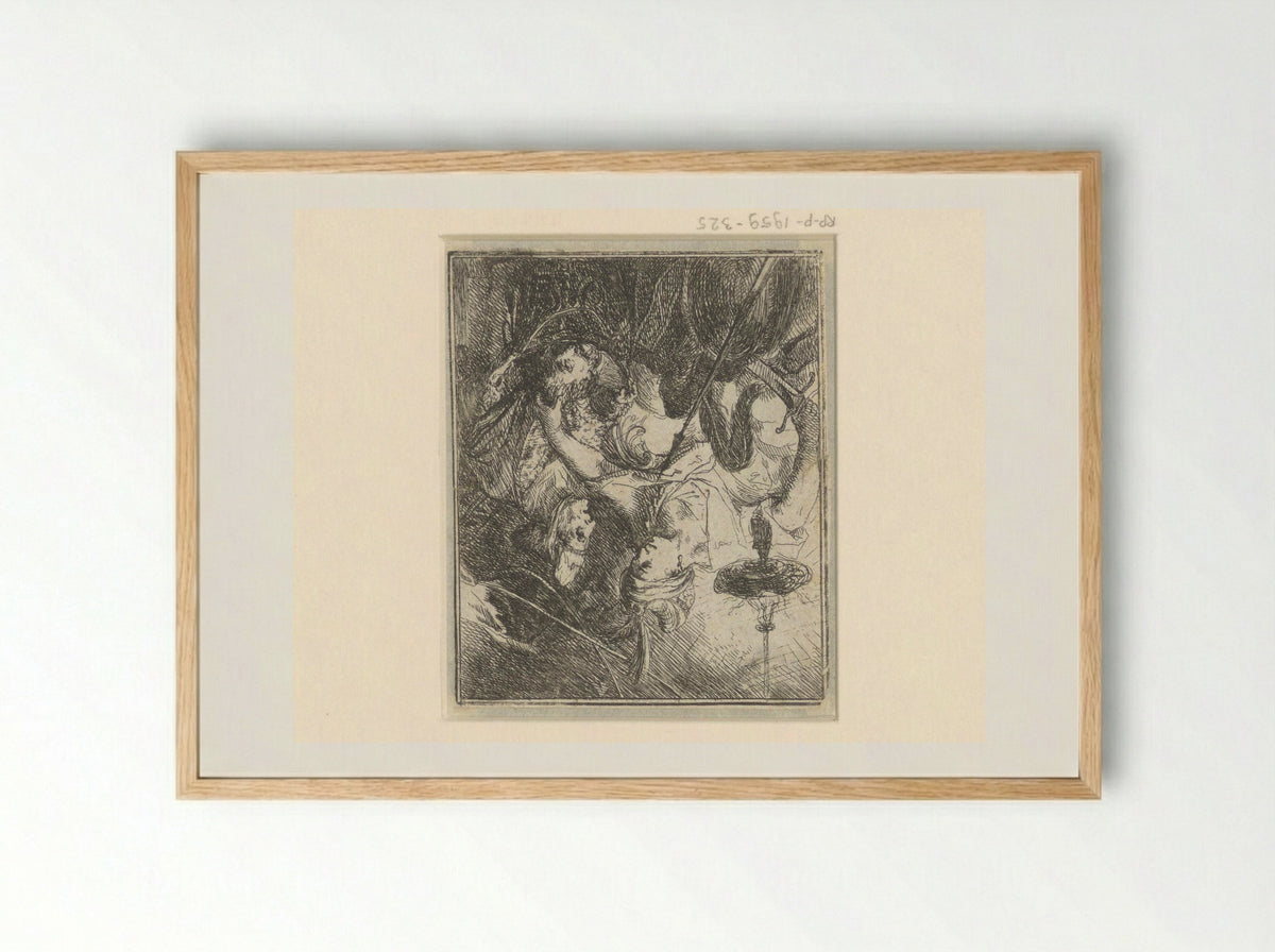 Judith with the Head of Holofernes - Unknown Artist - Framed Print Wood