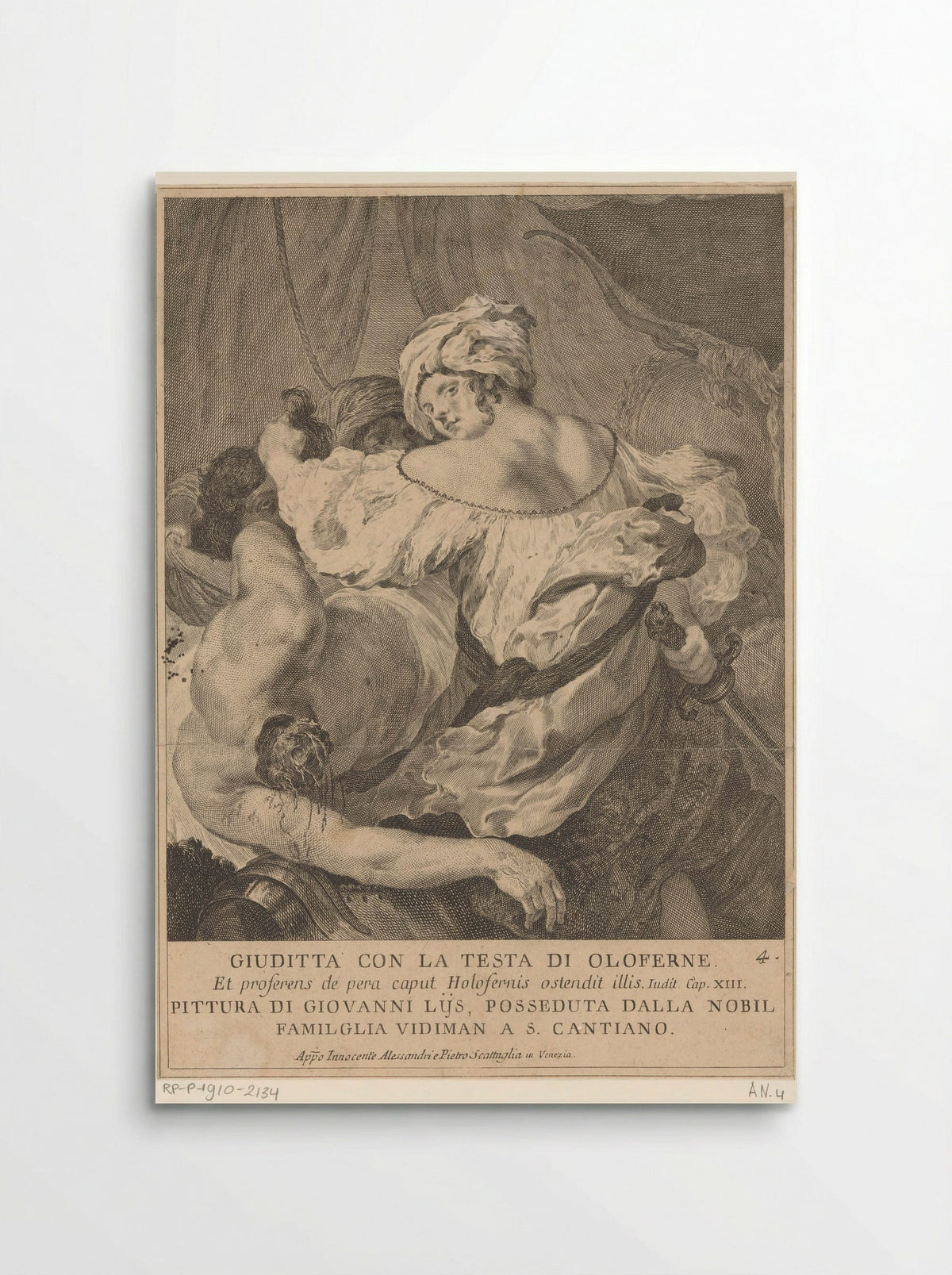 Judith with the Head of Holofernes - Pietro Monaco - Poster