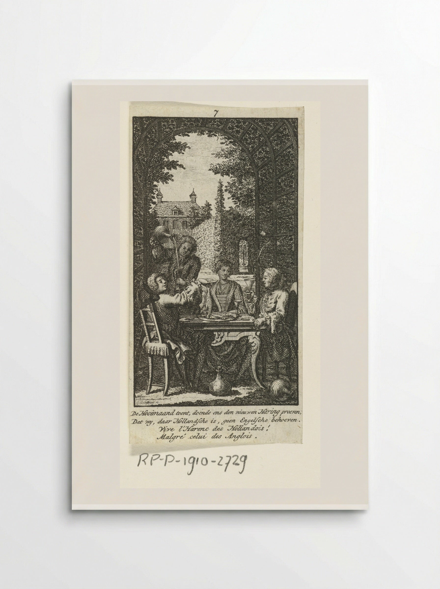 Juli: vrolijk gezelschap aan tafel - Jan Caspar Philips - Poster
