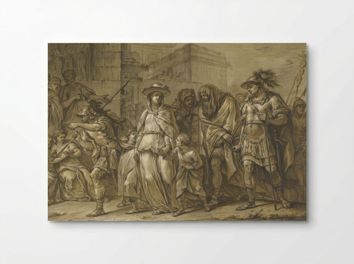 Julius Sabinus and Epponina Led as Prisoners to Rome - Blaise Nicolas Lesueur - Poster