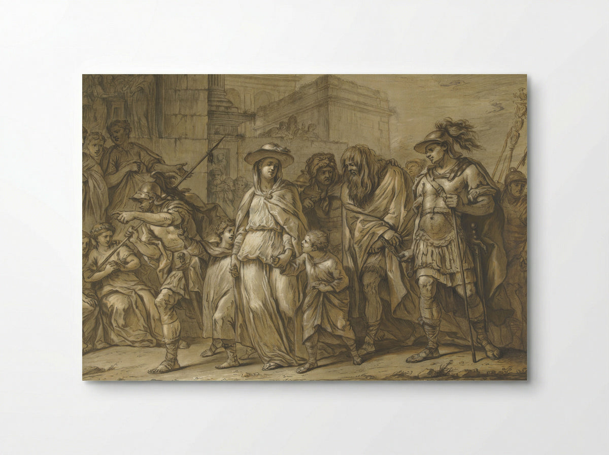 Julius Sabinus and Epponina Led as Prisoners to Rome - Blaise Nicolas Lesueur - Poster