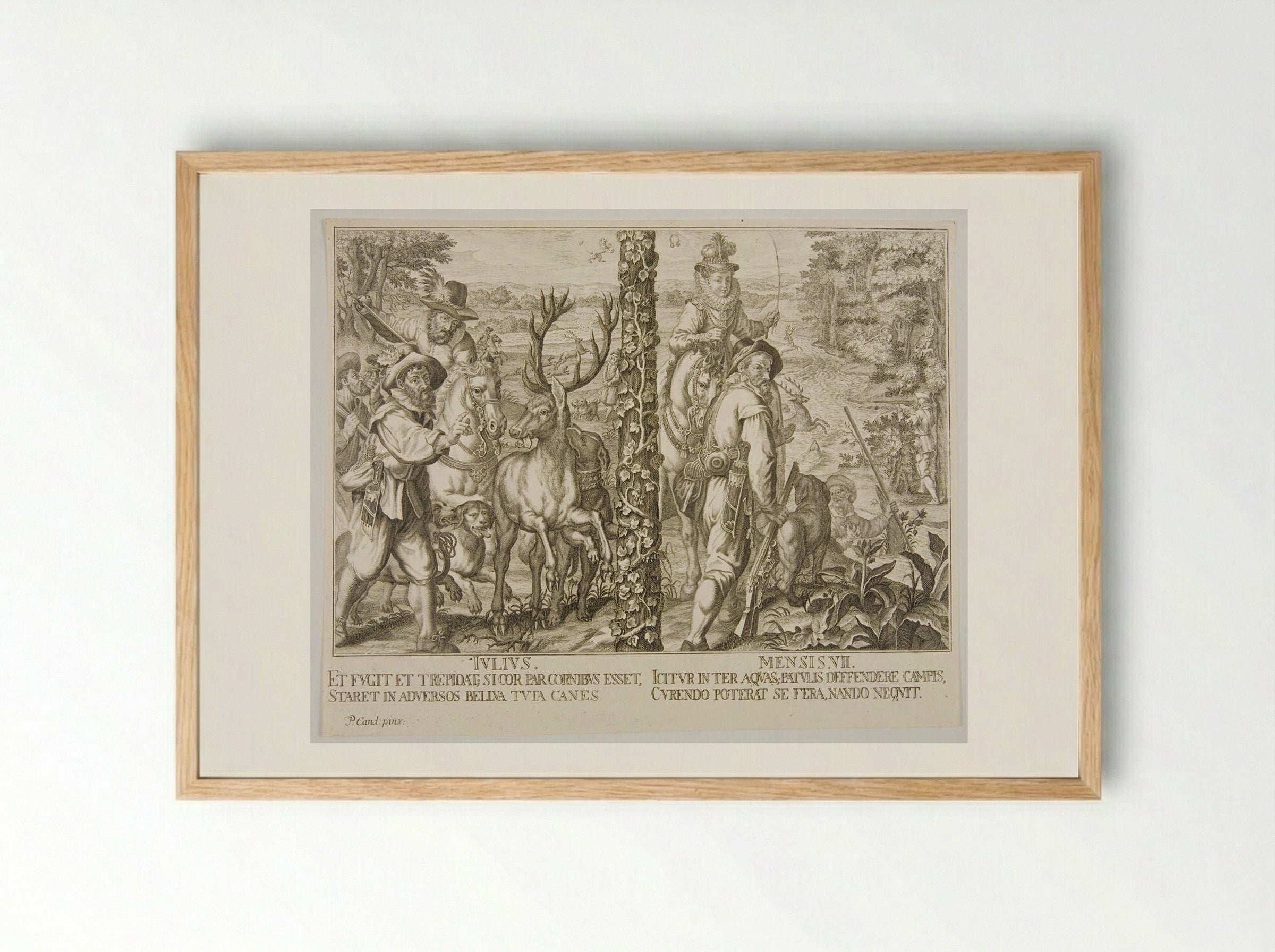 July (Iulius) - Joseph Anton Zimmermann - Framed Print Wood