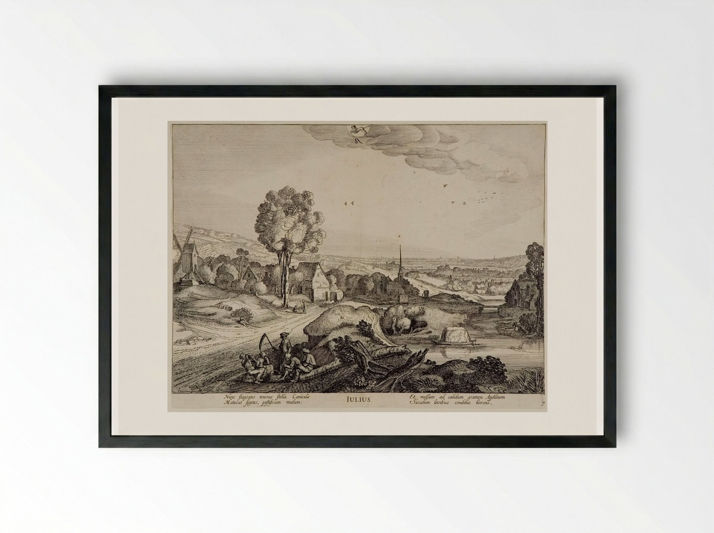 July - Jan van de Velde II - Framed Print Black