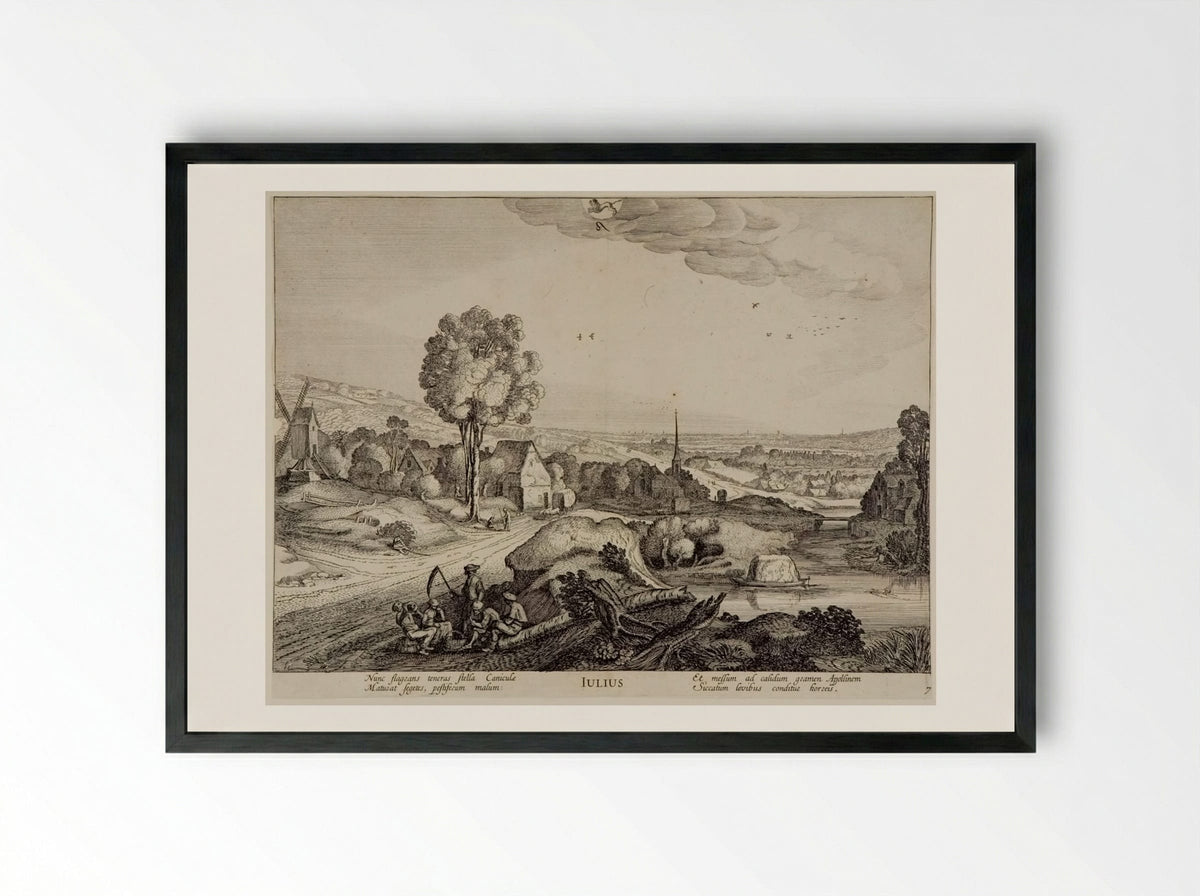 July - Jan van de Velde II - Framed Print Black