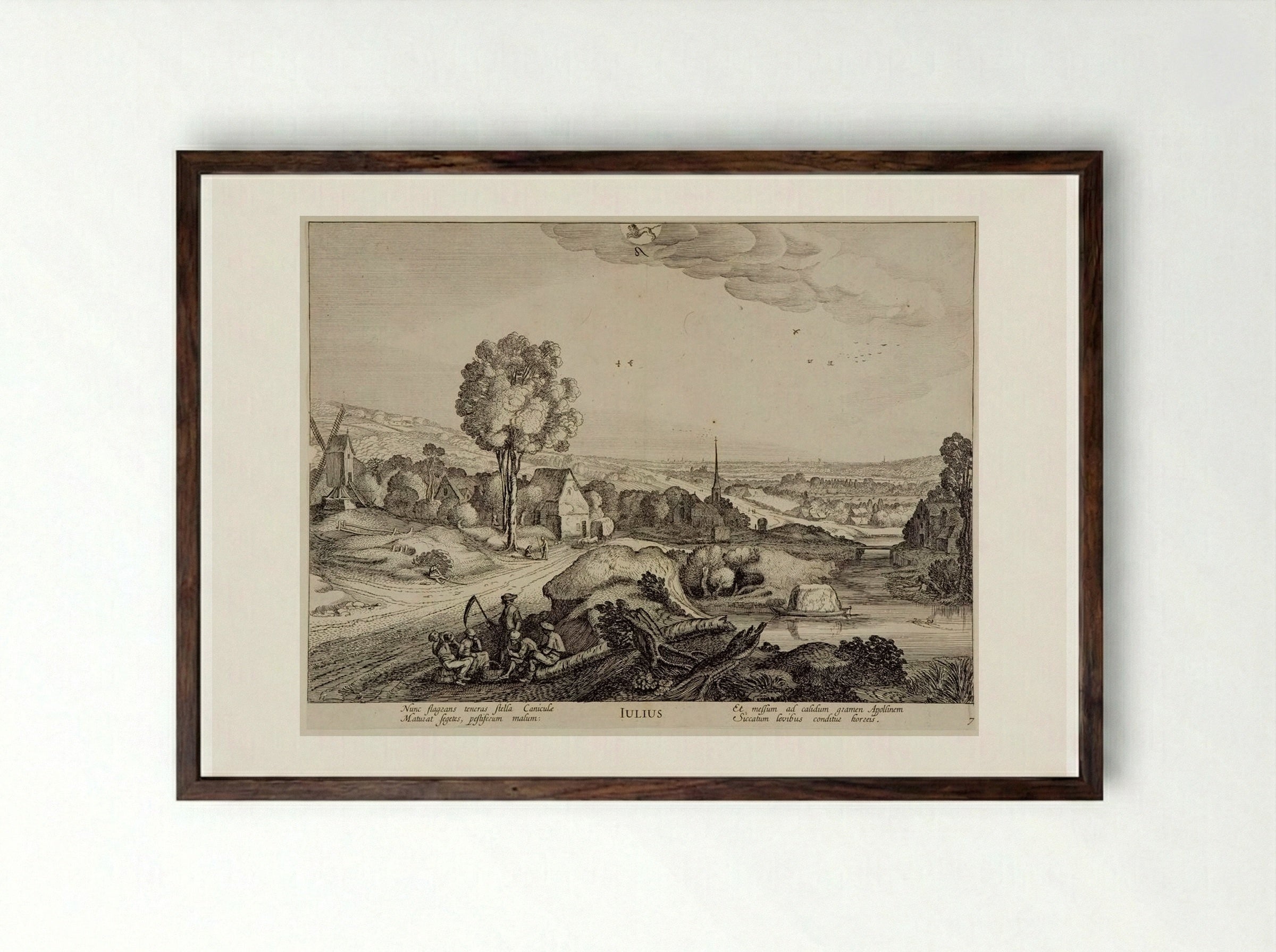 July - Jan van de Velde II - Framed Print Dark Wood