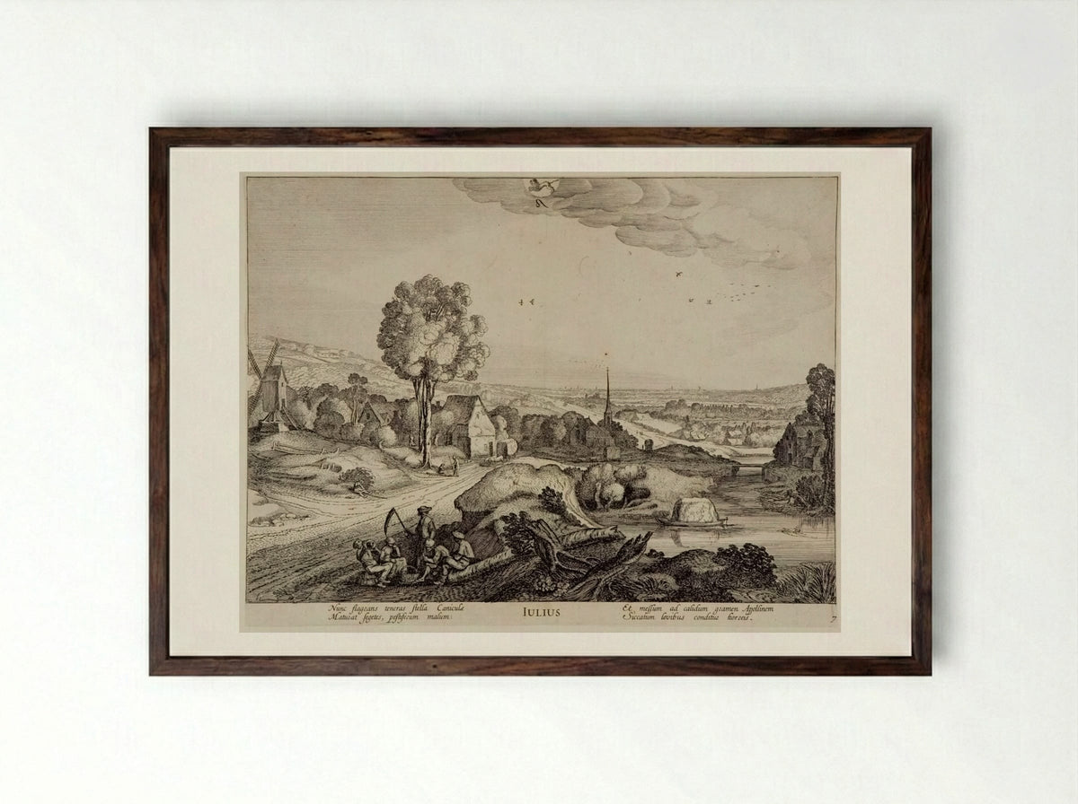 July - Jan van de Velde II - Framed Print Dark Wood