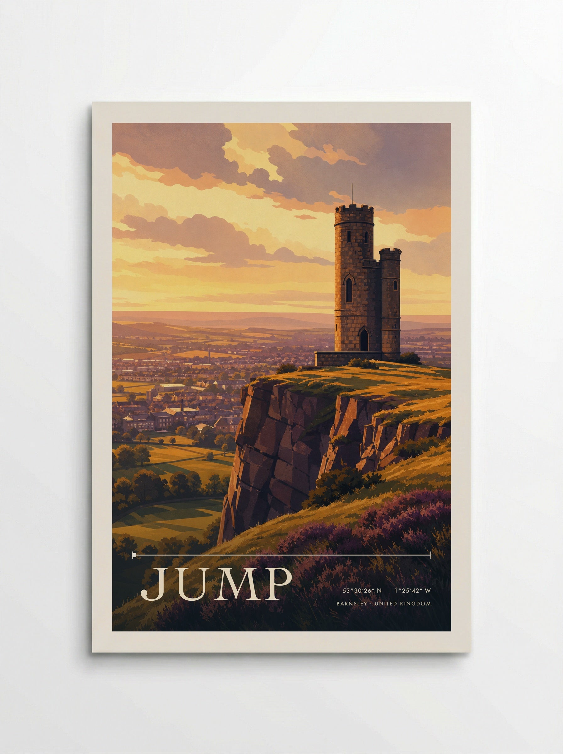 Jump Barnsley United Kingdom Travel Poster - Poster