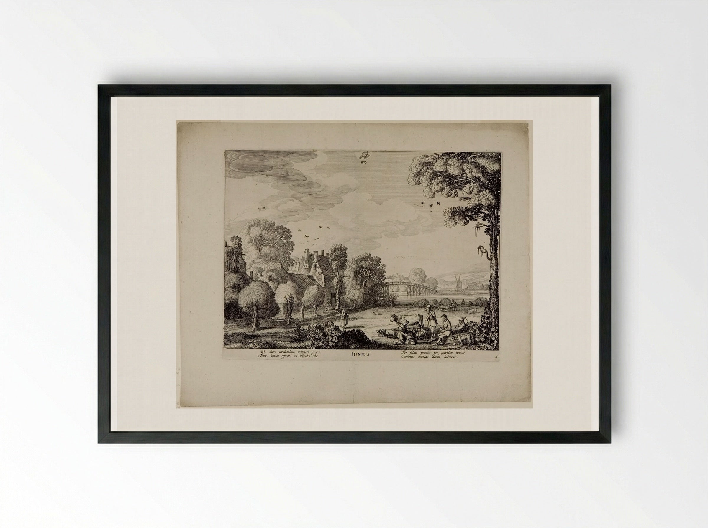 June - Jan van de Velde II - Framed Print Black