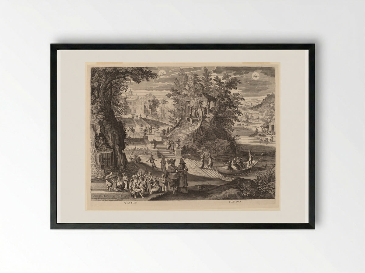 June - Aegidius Sadeler II - Framed Print Black