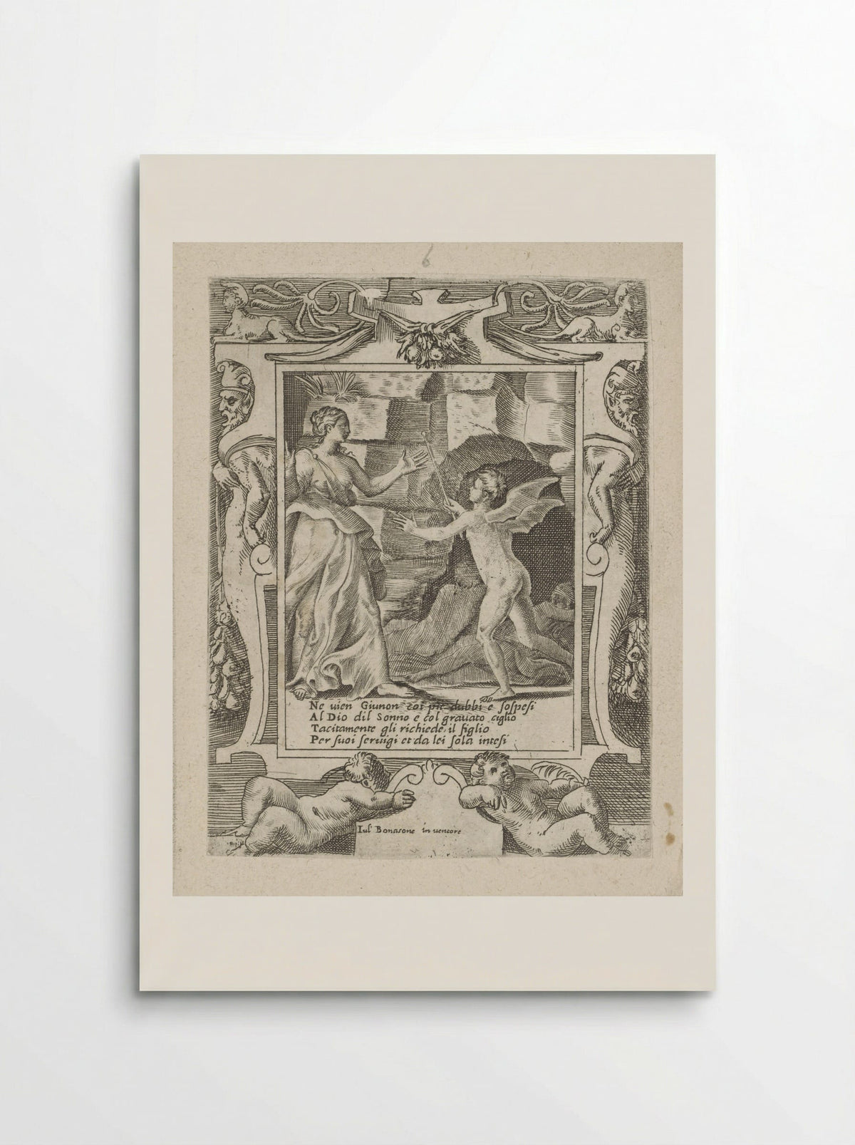 Juno Commands Sleep to Descend to Jupiter - Giulio Bonasone - Poster