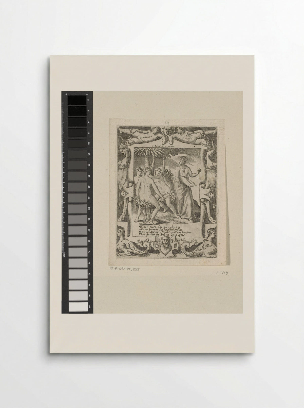 Juno Speaking to the Parcae - Giulio Bonasone - Poster