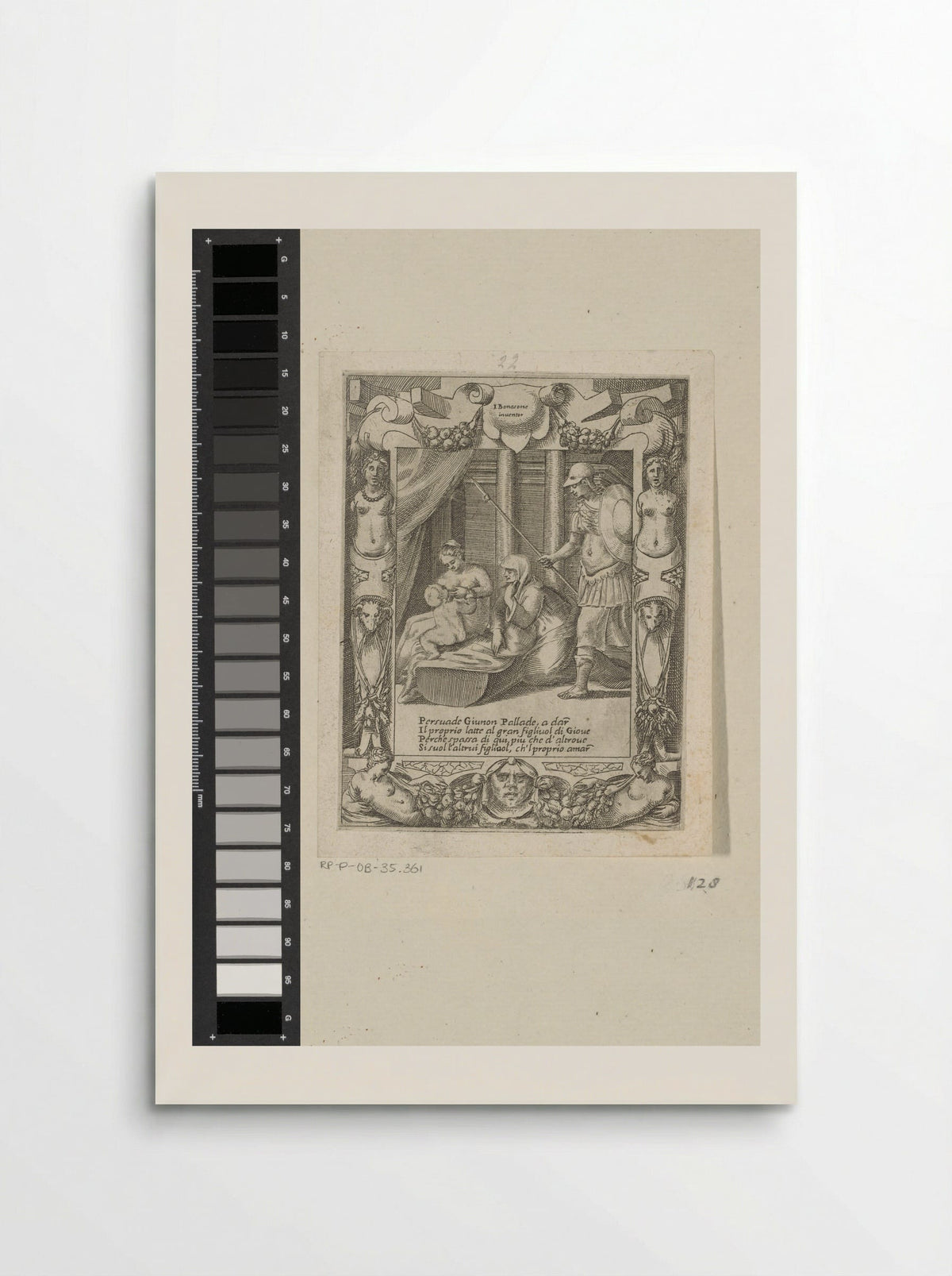 Juno Suckling the Infant Hercules - Giulio Bonasone - Poster