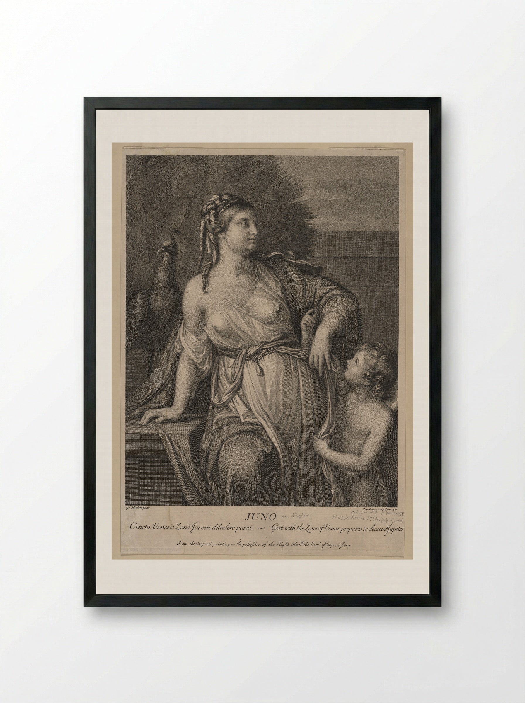 Juno - Domenico Cunego - Framed Print Black