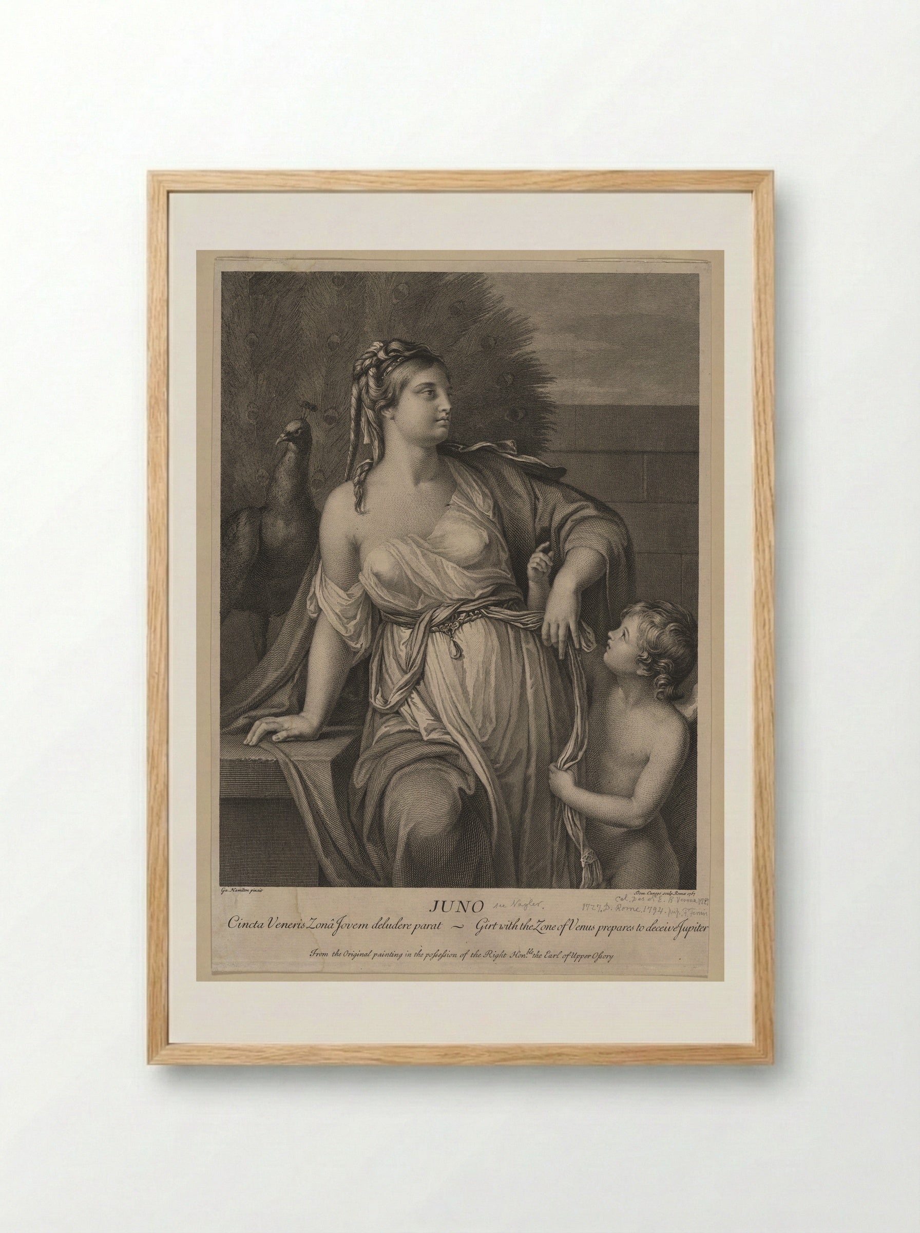 Juno - Domenico Cunego - Framed Print Wood