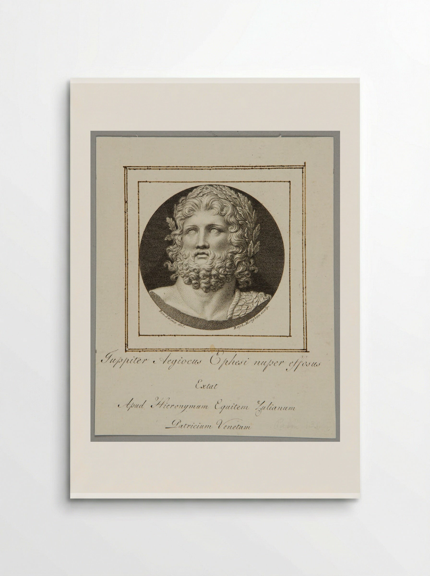 Jupiter Aegiocus, after the Antique - Raphael Morghen - Poster