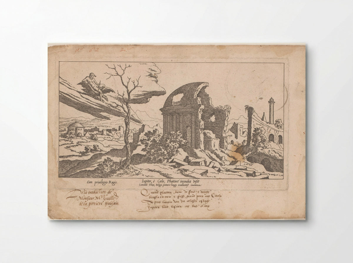 Jupiter Surveys the Damage Caused by Phaeton's Fall - Léon Davent - Poster