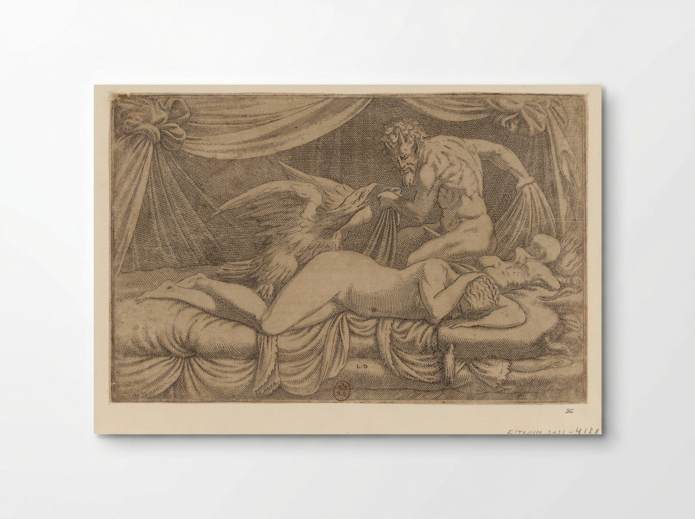 Jupiter and Antiope - Léon Davent - Poster