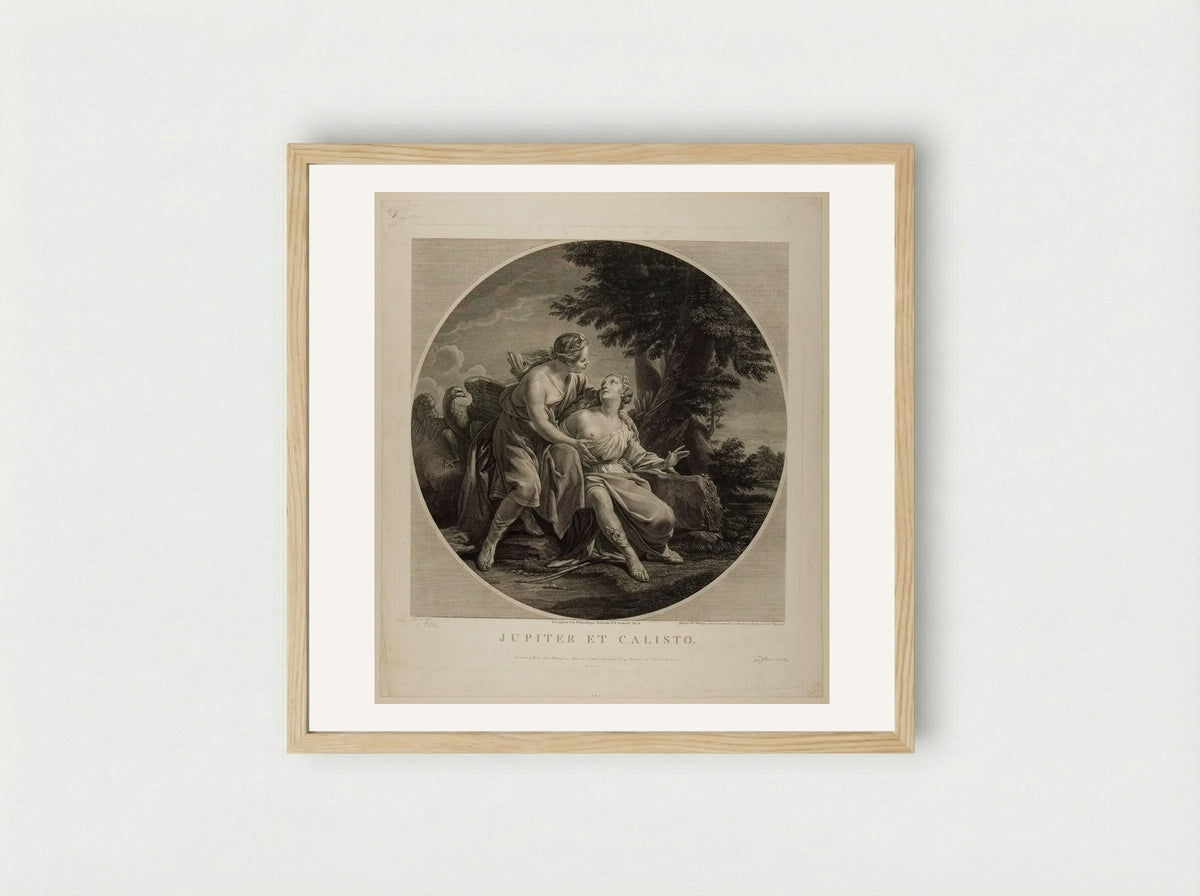 Jupiter and Callisto - Benoit Louis Henriquez - Framed Print Wood