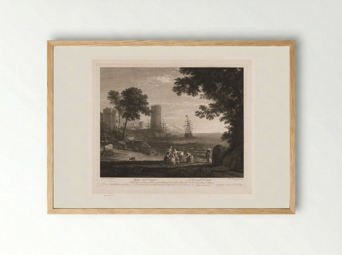 Jupiter and Europa - François Vivares - Framed Print Wood