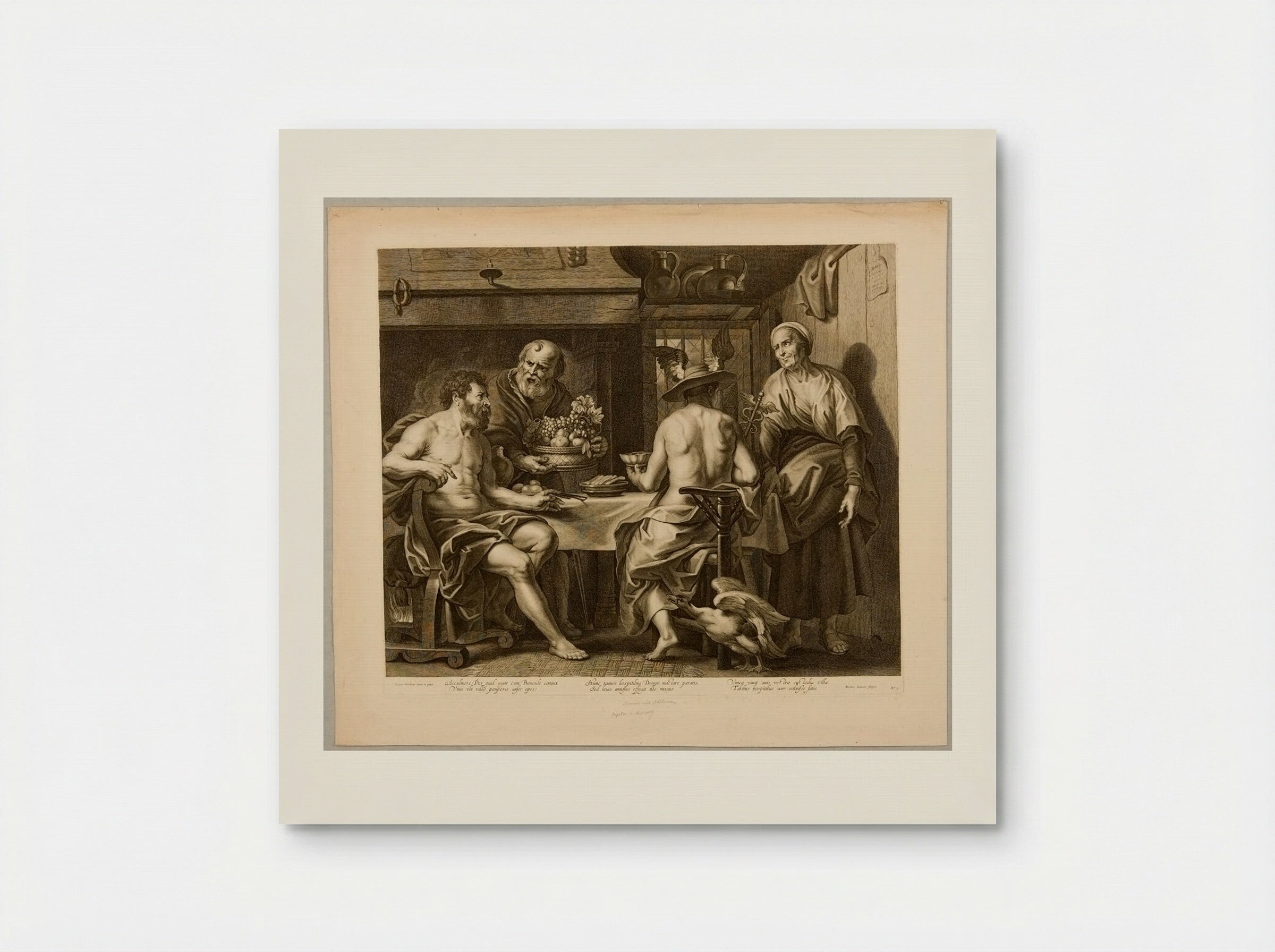 Jupiter and Mercury with Philemon and Baucis - Nicolas Lauwers - Poster