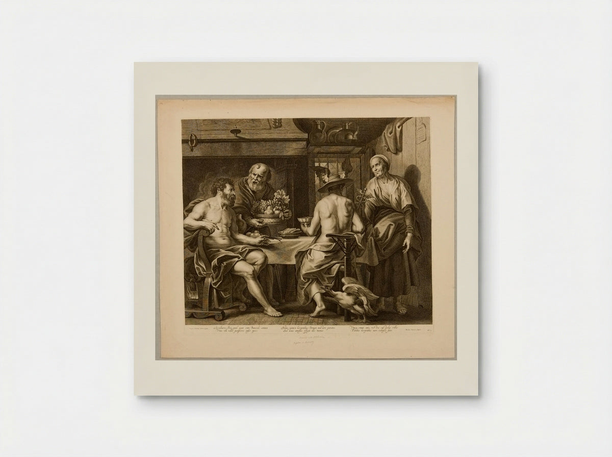 Jupiter and Mercury with Philemon and Baucis - Nicolas Lauwers - Poster