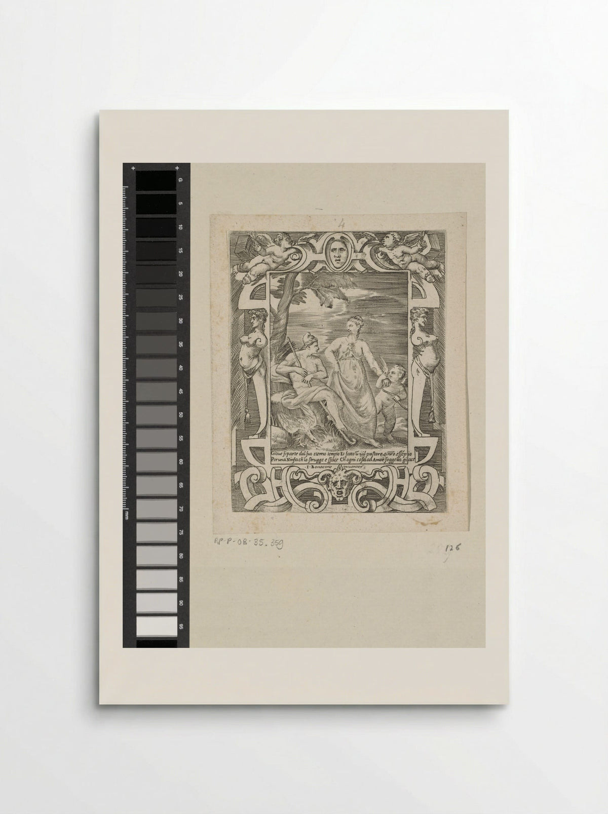 Jupiter as a Shepherd and Mnemosyne - Giulio Bonasone - Poster