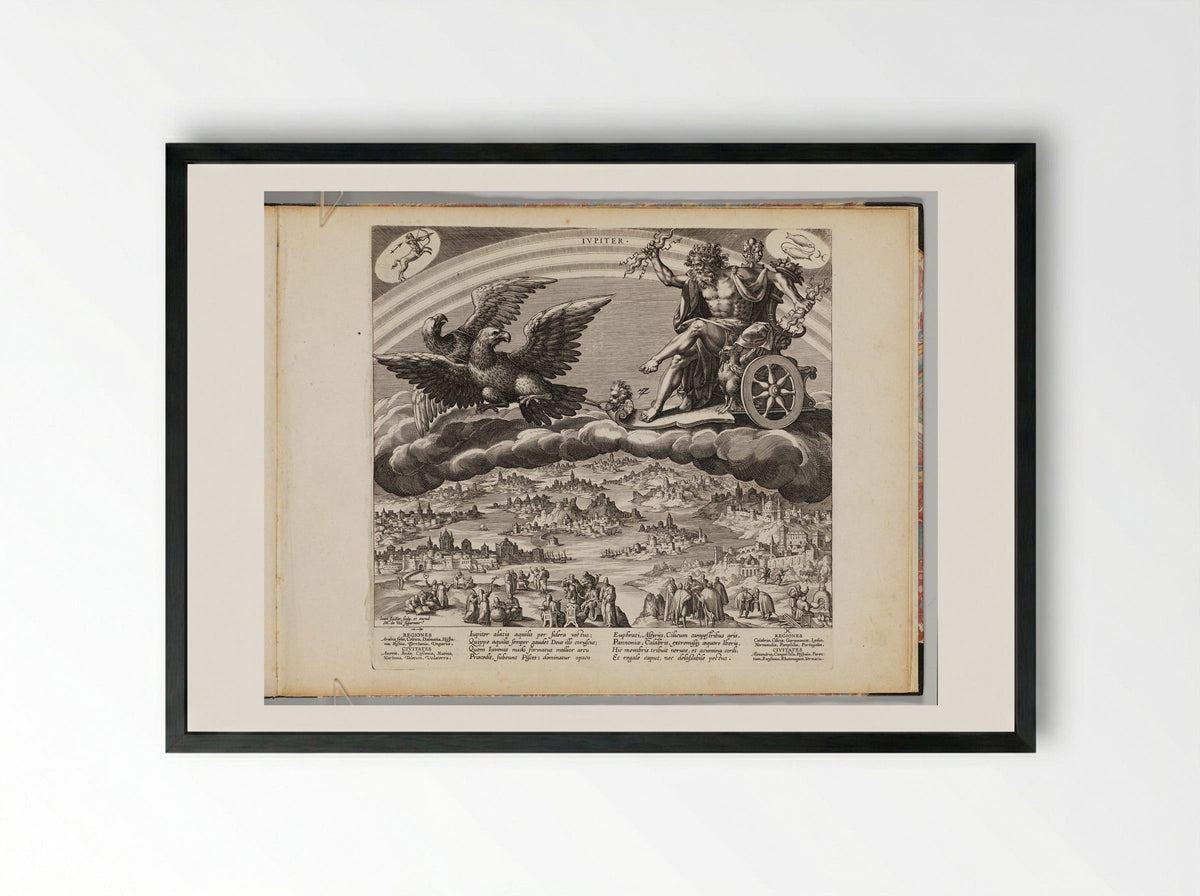 Jupiter - Johann Sadeler I - Framed Print Black