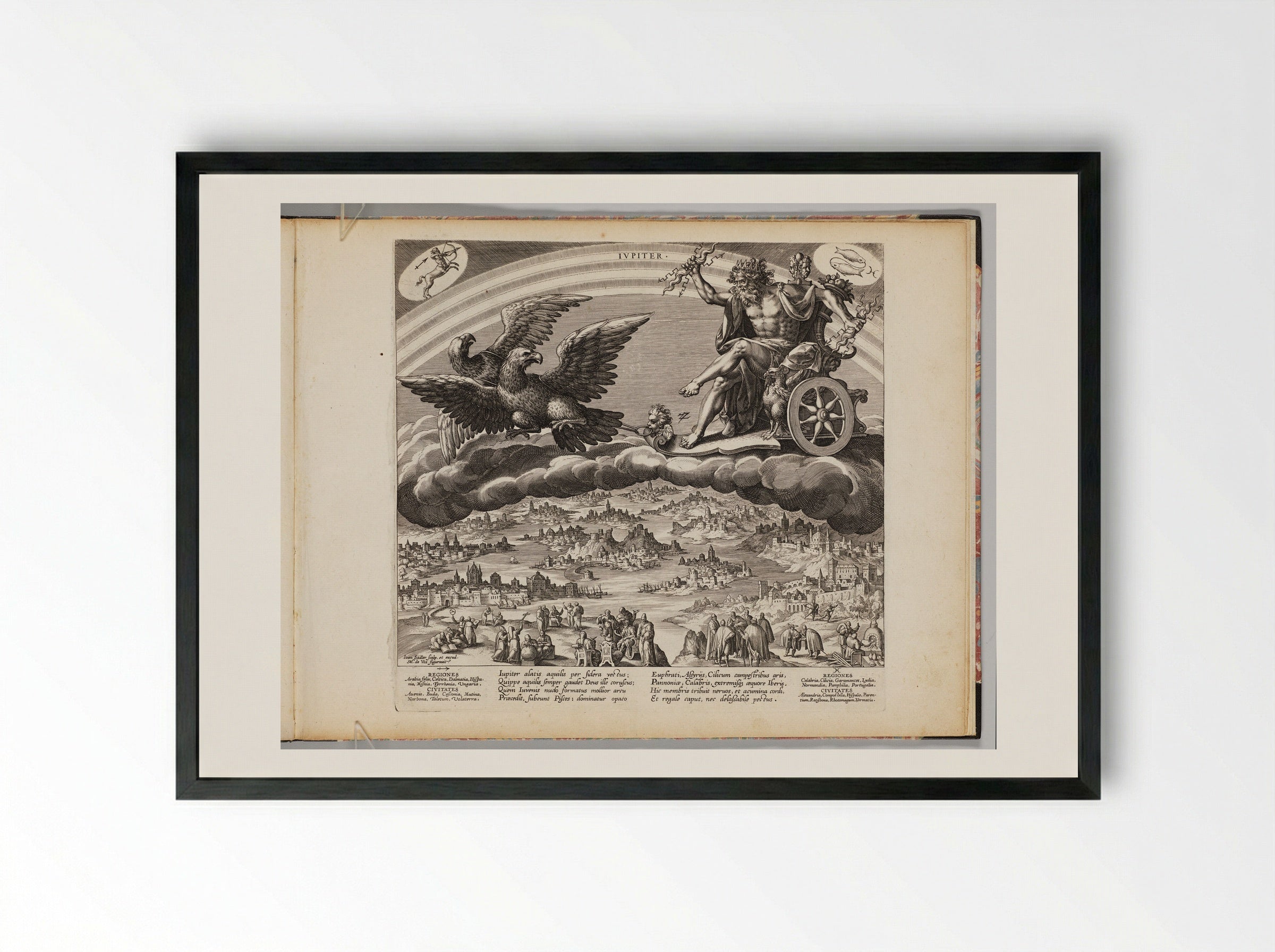 Jupiter - Johann Sadeler I - Framed Print Black