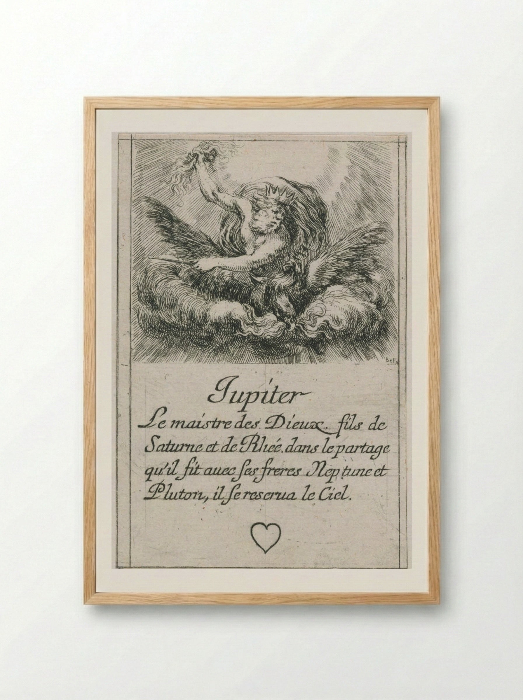 Jupiter - Stefano Della Bella - Framed Print Wood