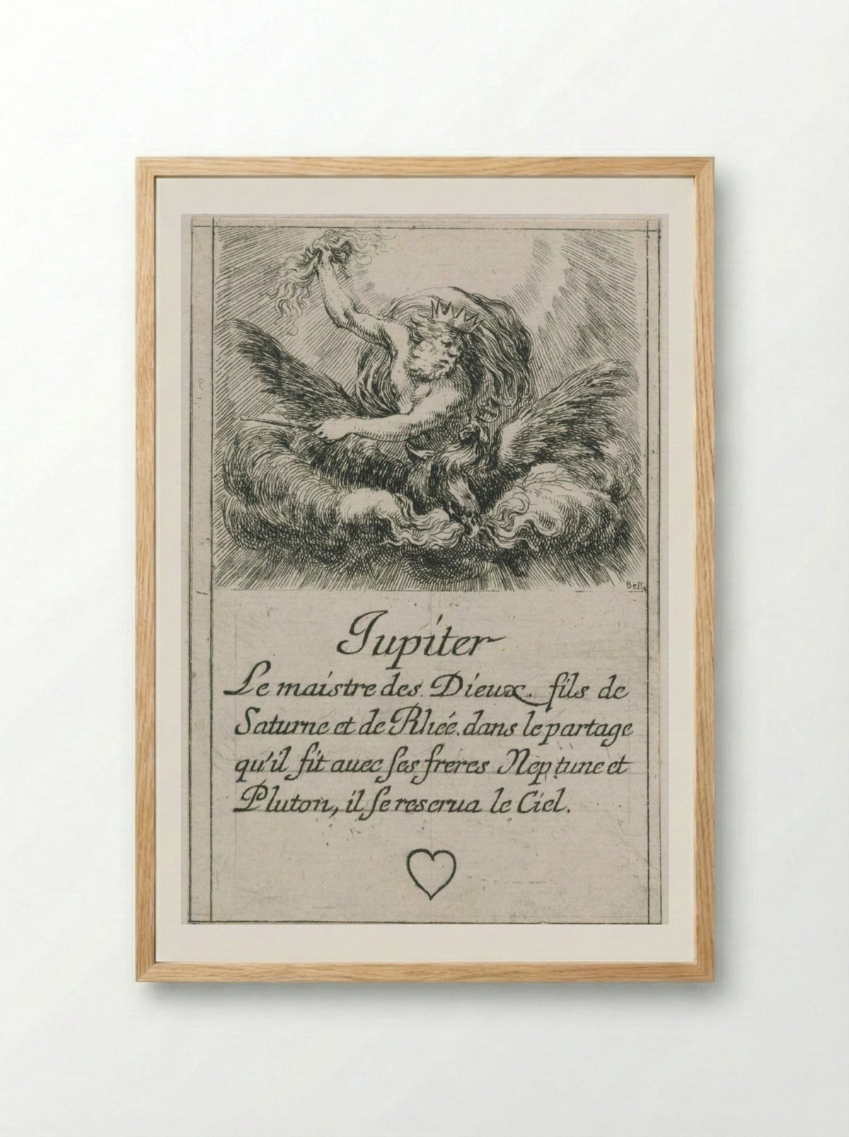 Jupiter - Stefano Della Bella - Framed Print Wood