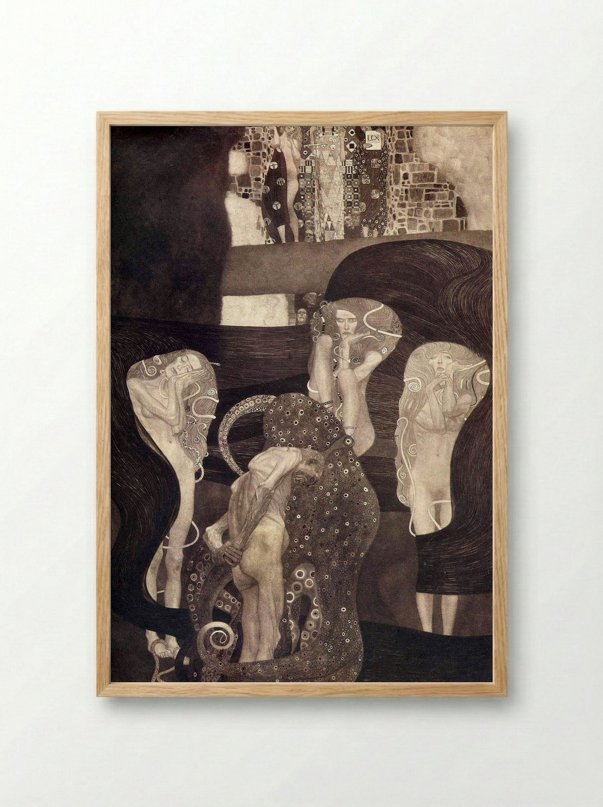 Jurisprudence - Gustav Klimt - Framed Print Wood