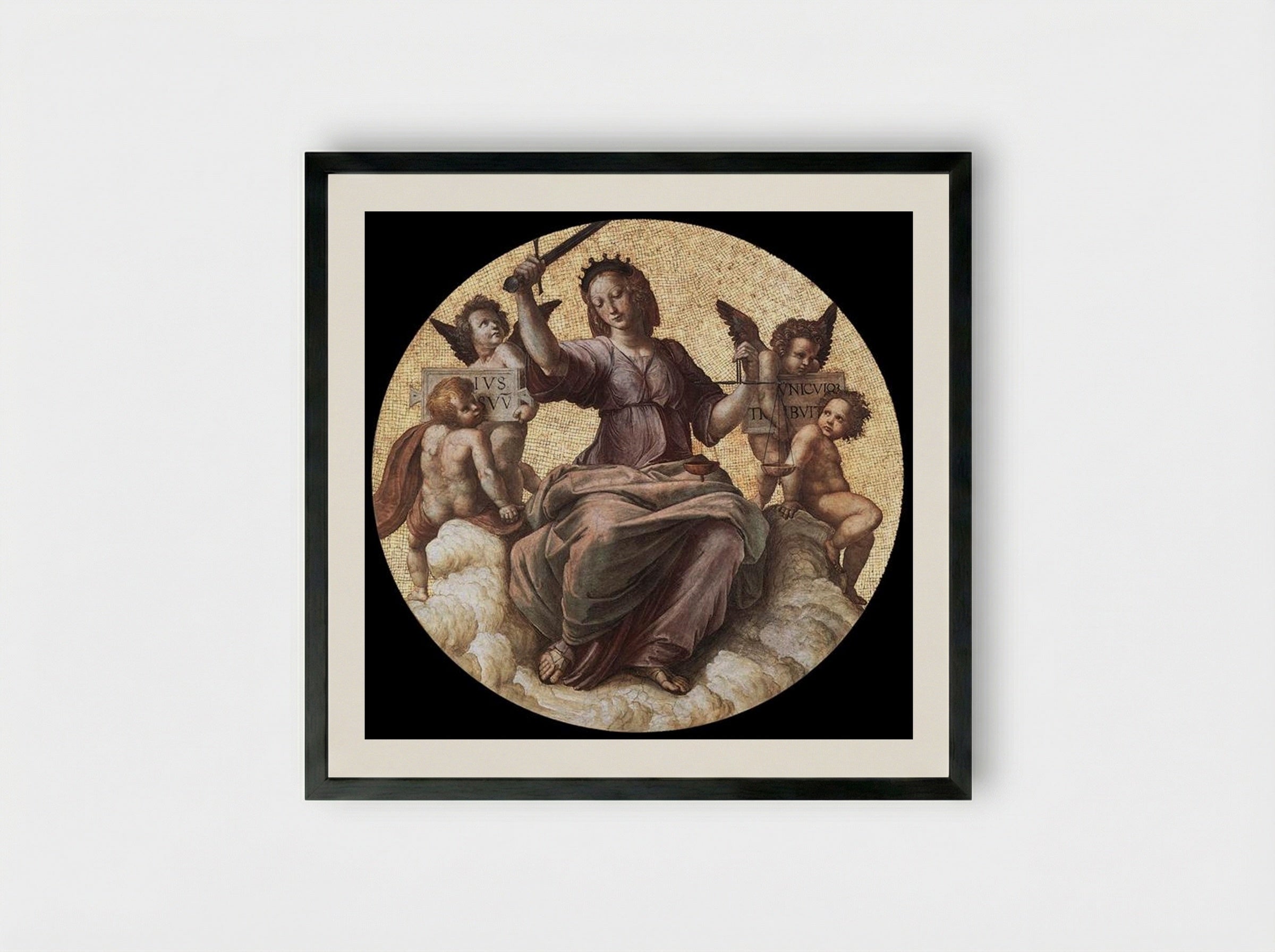 Justice (Stanza della Segnatura) - Raphael - Framed Print Black