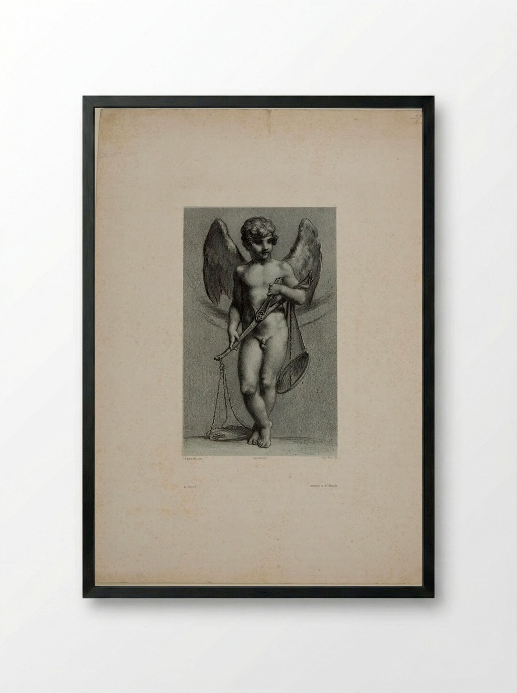 Justice - Eugène Leroux - Framed Print Black