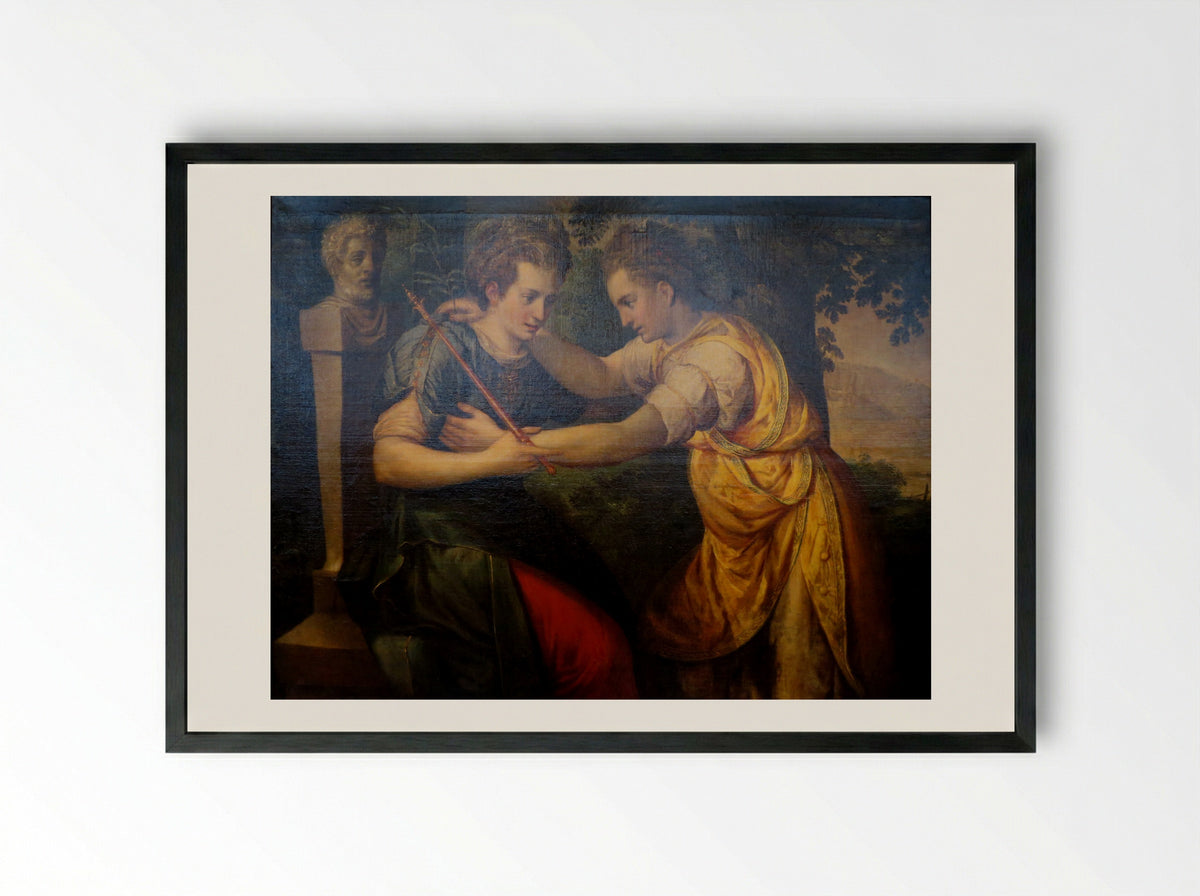 Justice - Frans Floris - Framed Print Black