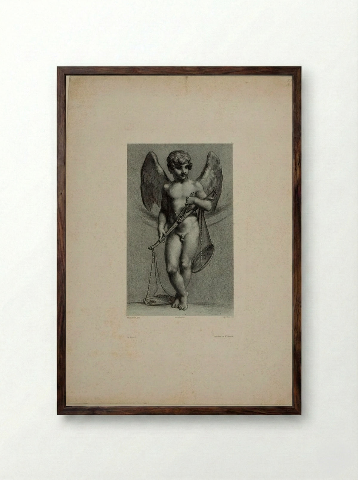 Justice - Eugène Leroux - Framed Print Dark Wood