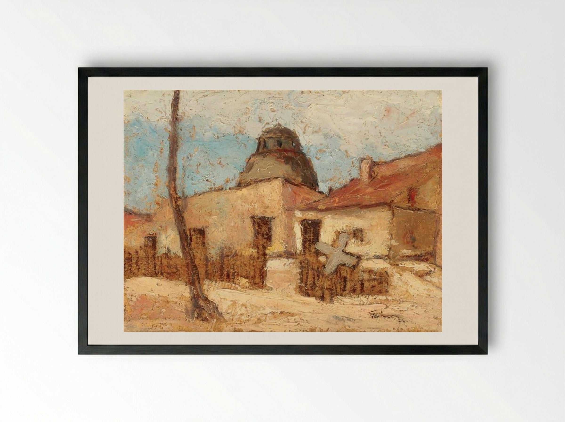 Kârdjali Landscape - Nicolae Tonitza - Framed Print Black