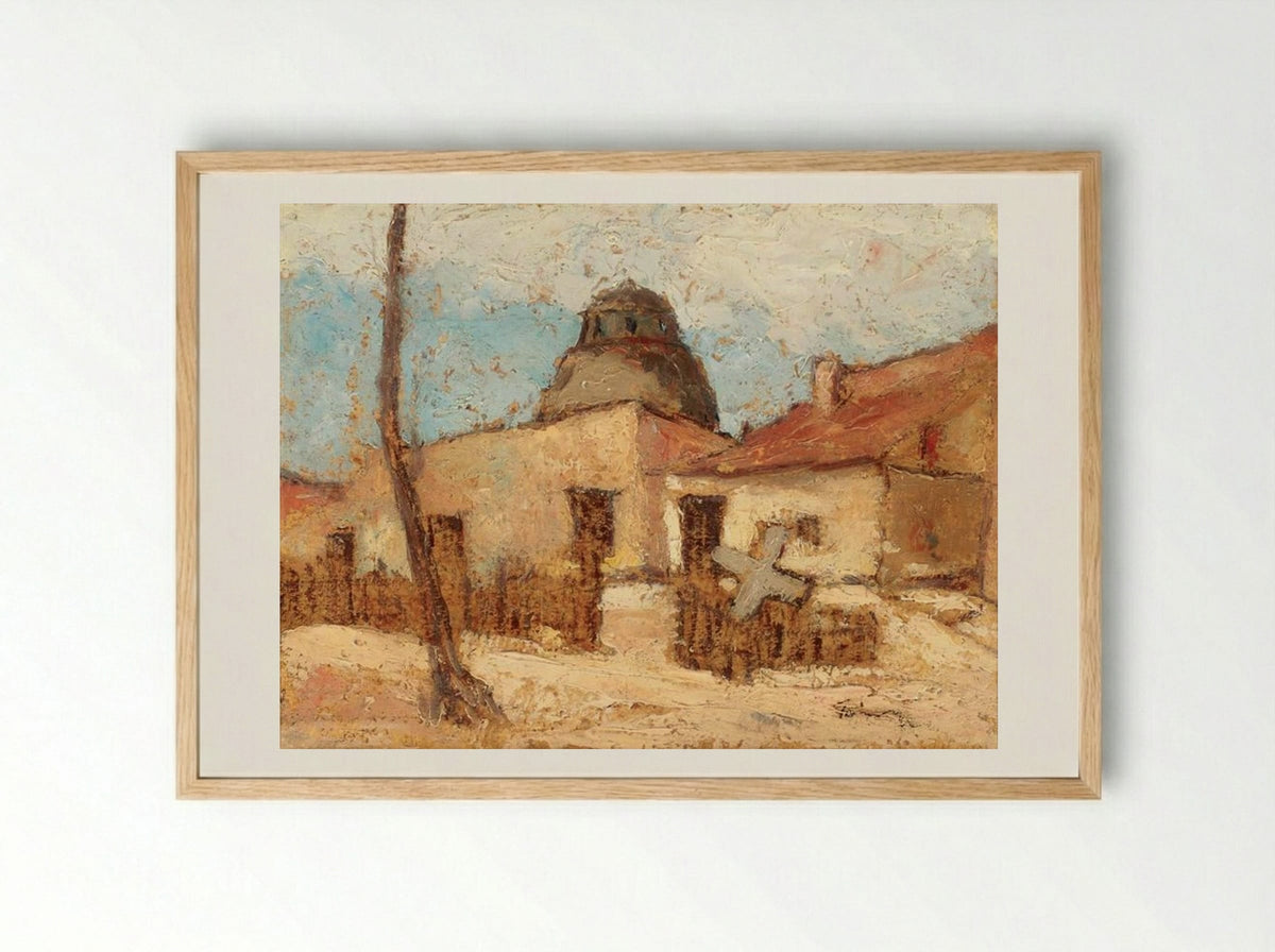 Kârdjali Landscape - Nicolae Tonitza - Framed Print Wood