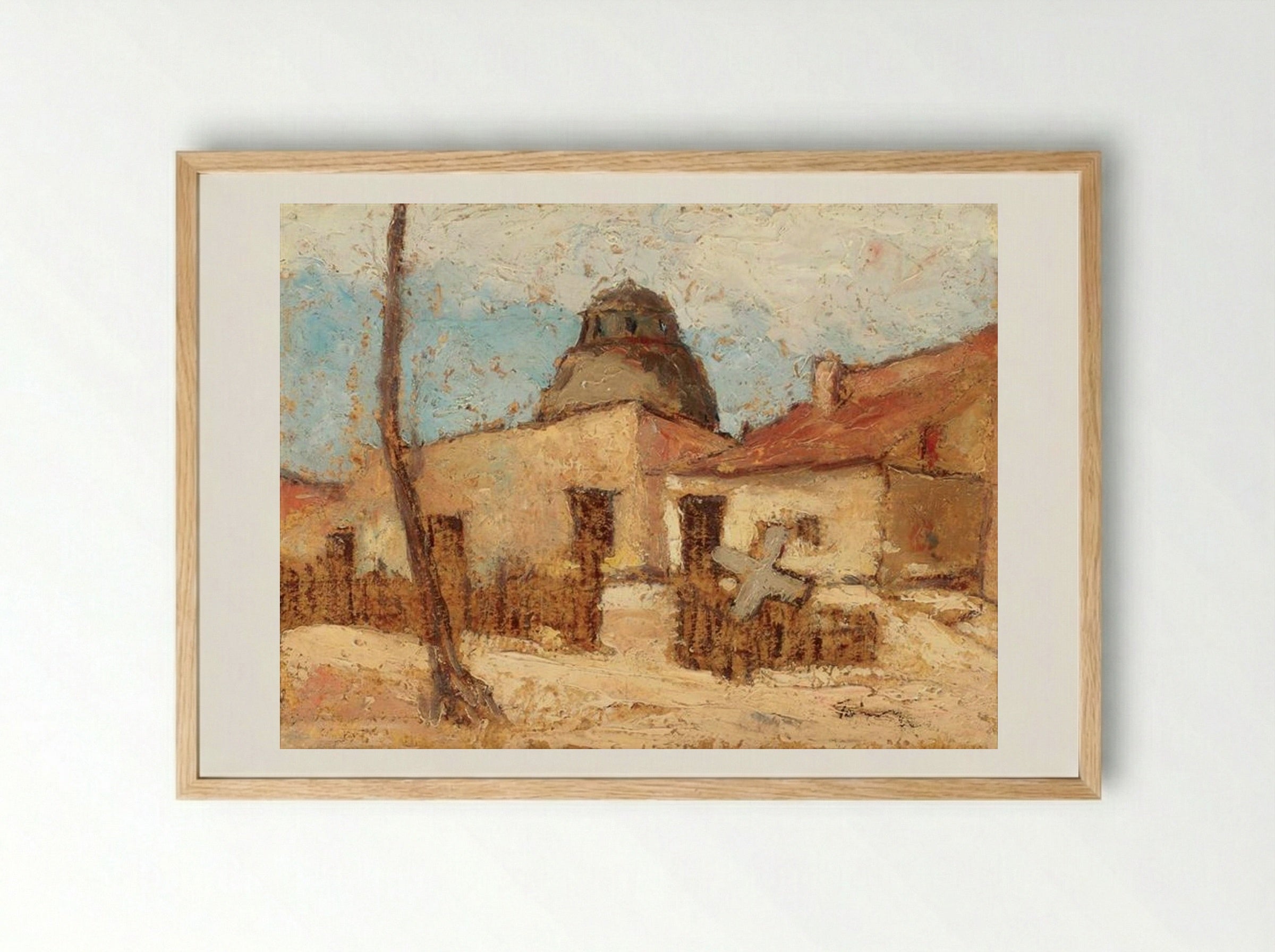Kârdjali Landscape - Nicolae Tonitza - Framed Print Wood