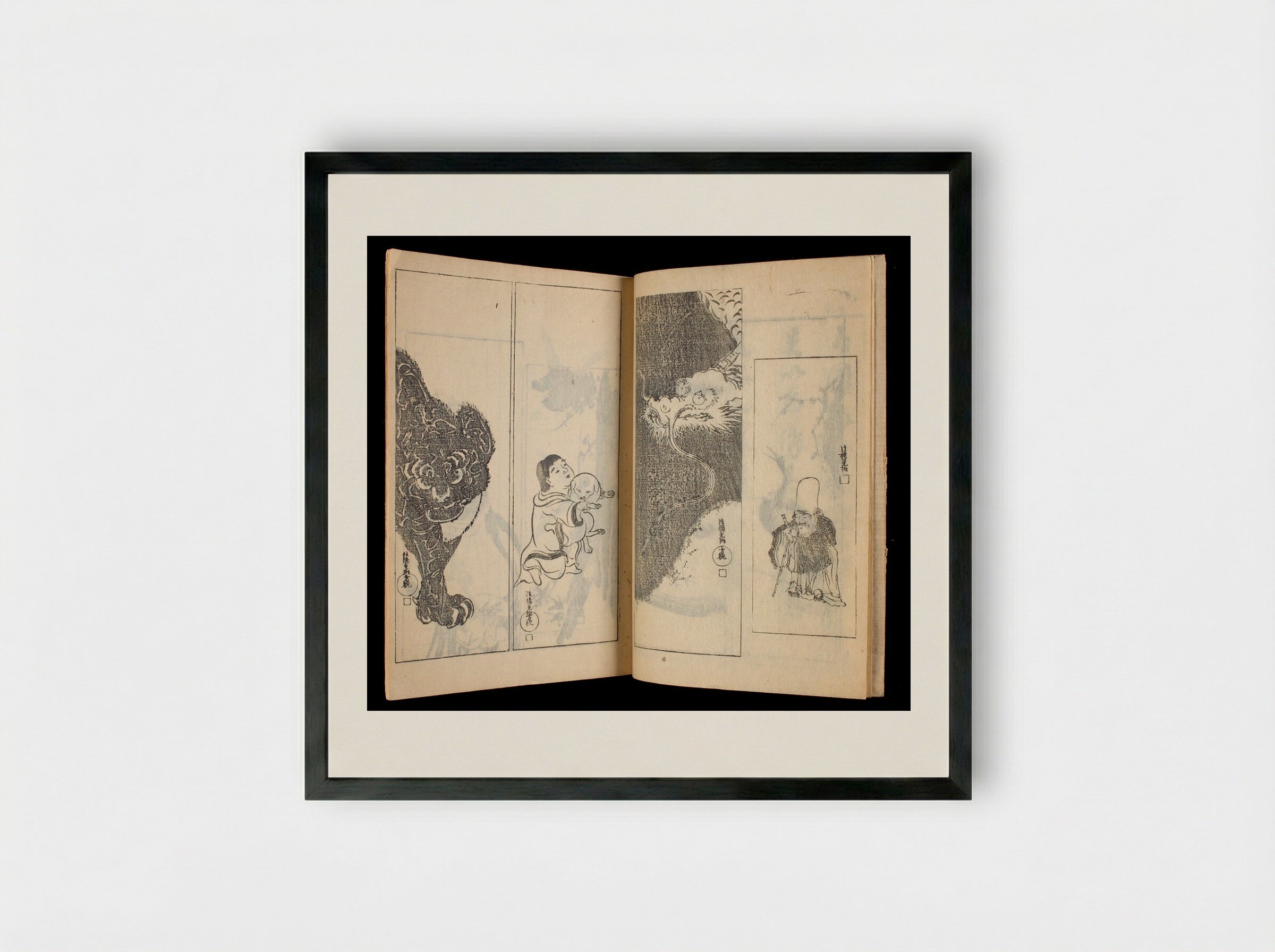 Kōrin Hyakuzu - Sakai Hōitsu - Framed Print Black