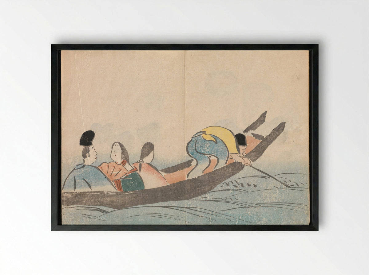 Kōrin Picture Album (Kōrin gafu) - Nakamura Hōchū - Framed Print Black