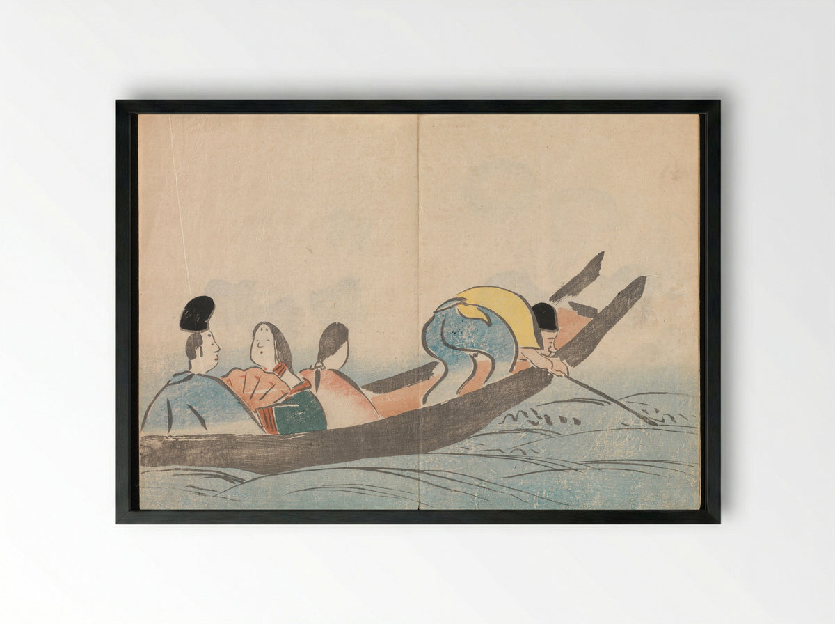 Kōrin Picture Album (Kōrin gafu) - Nakamura Hōchū - Framed Print Black