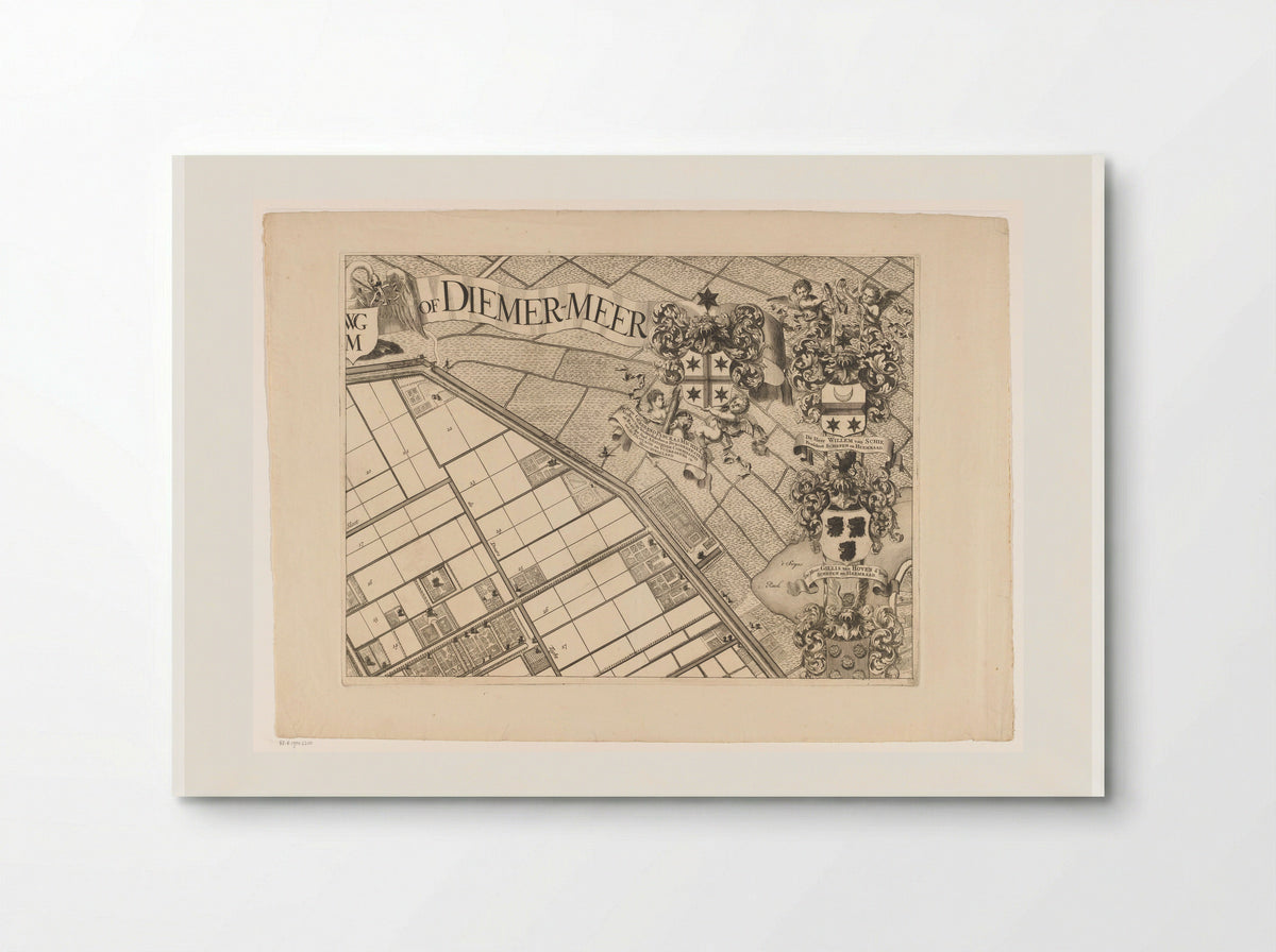 Kaart van de Watergraafsmeer (deel rechtsboven) - Pieter van den Berge - Poster