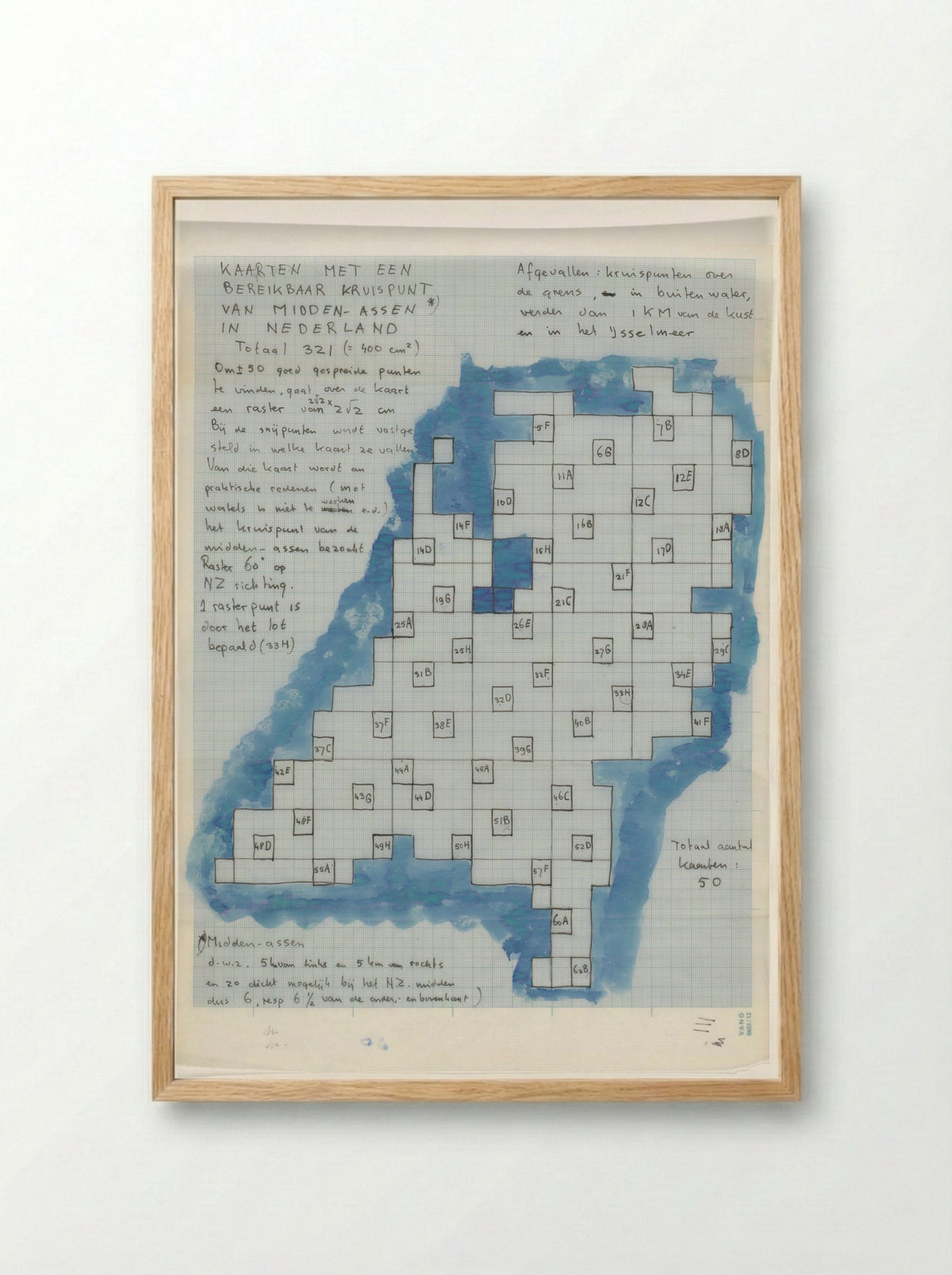 Kaarten van Nederland met grove aanduiding van te fotograferen plaatsen - Reinjan Mulder - Framed Print Wood
