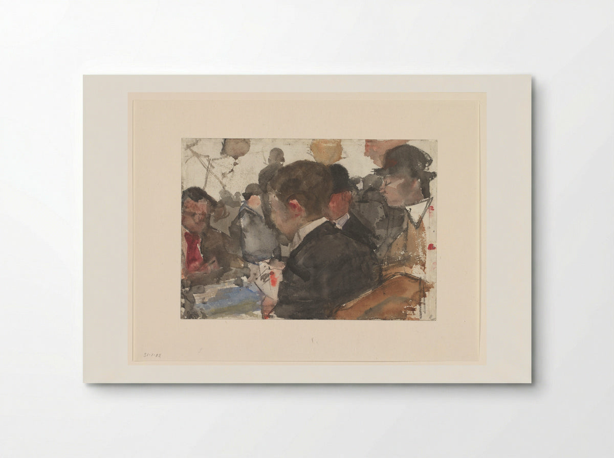 Kaartende mannen in een café - Isaac Israels - Poster