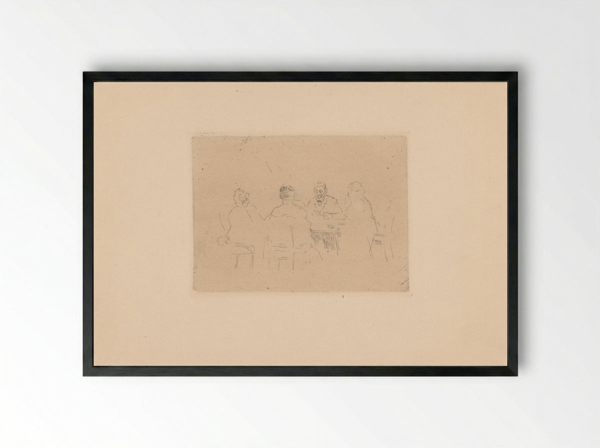 Kaartspelers - Frederika Henriëtte Broeksmit - Framed Print Black