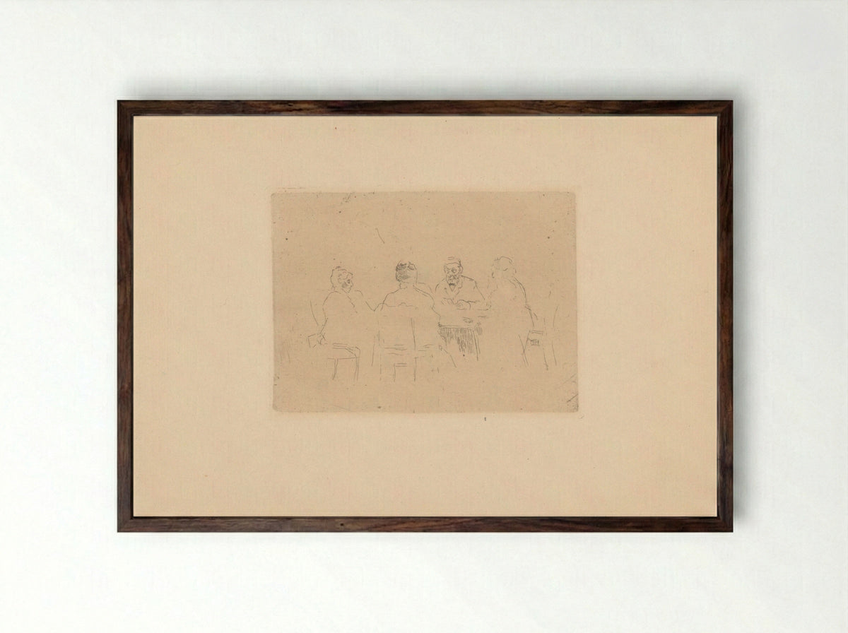 Kaartspelers - Frederika Henriëtte Broeksmit - Framed Print Dark Wood